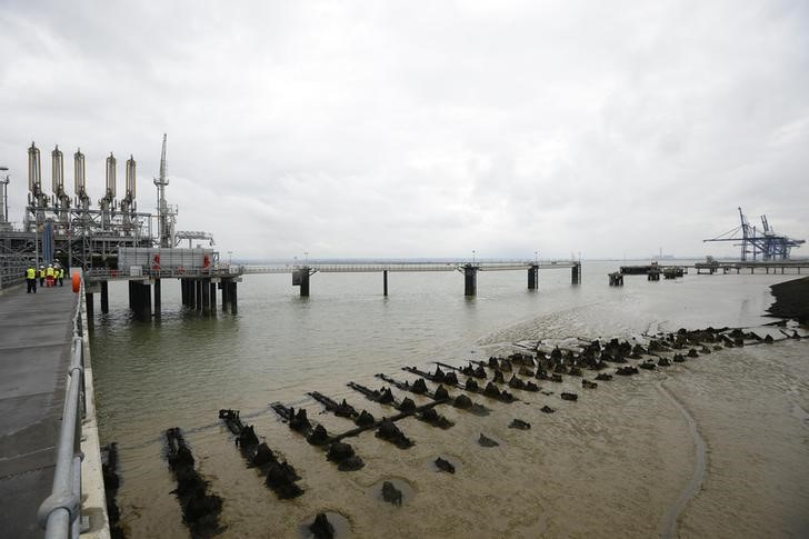 Jetty eight is seen at National Grid's liquified natural gas plant at the Isle of Grain in southern England