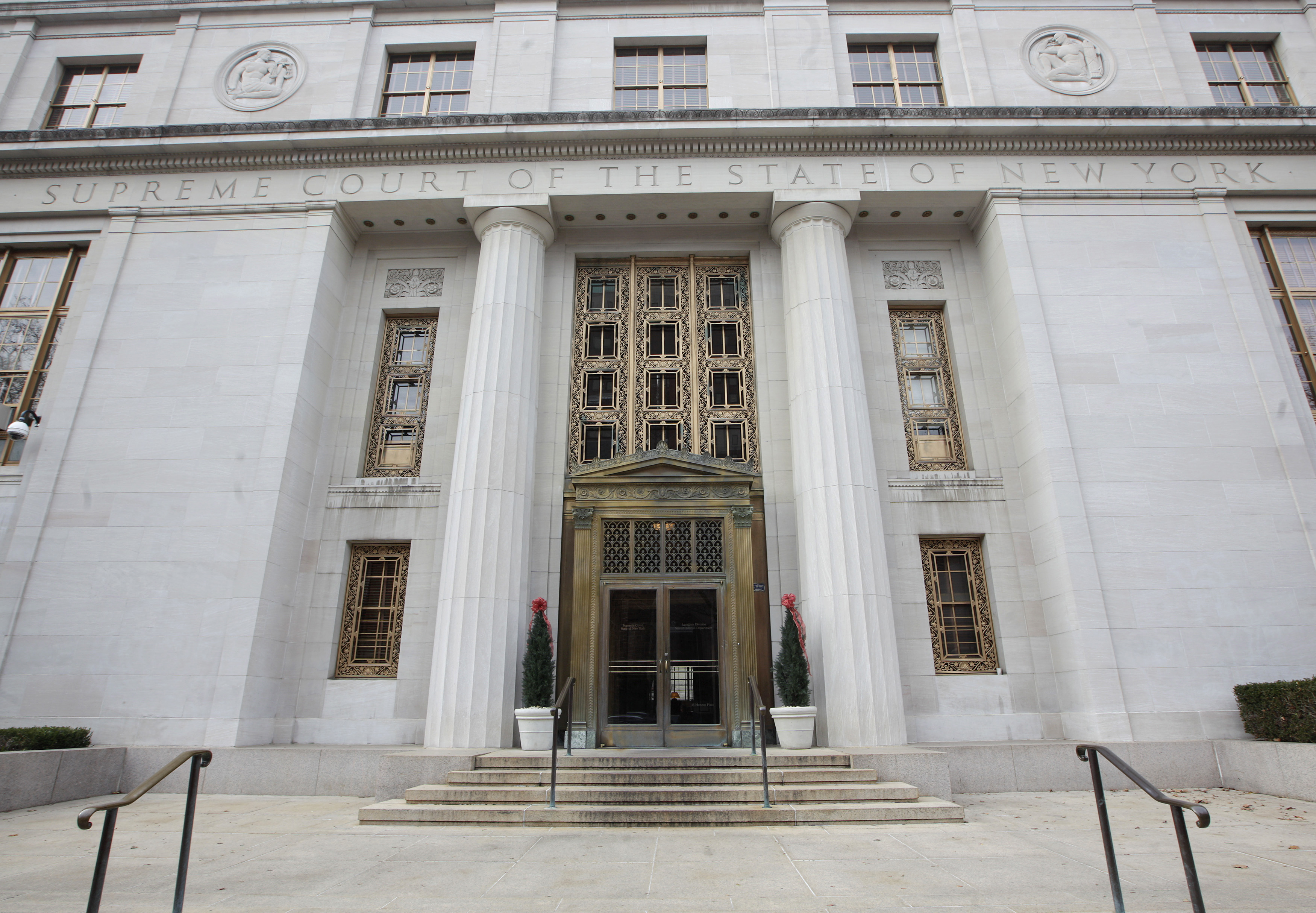 An exterior view of the state appellate courthouse at 45 Monroe Place in Brooklyn, New York
