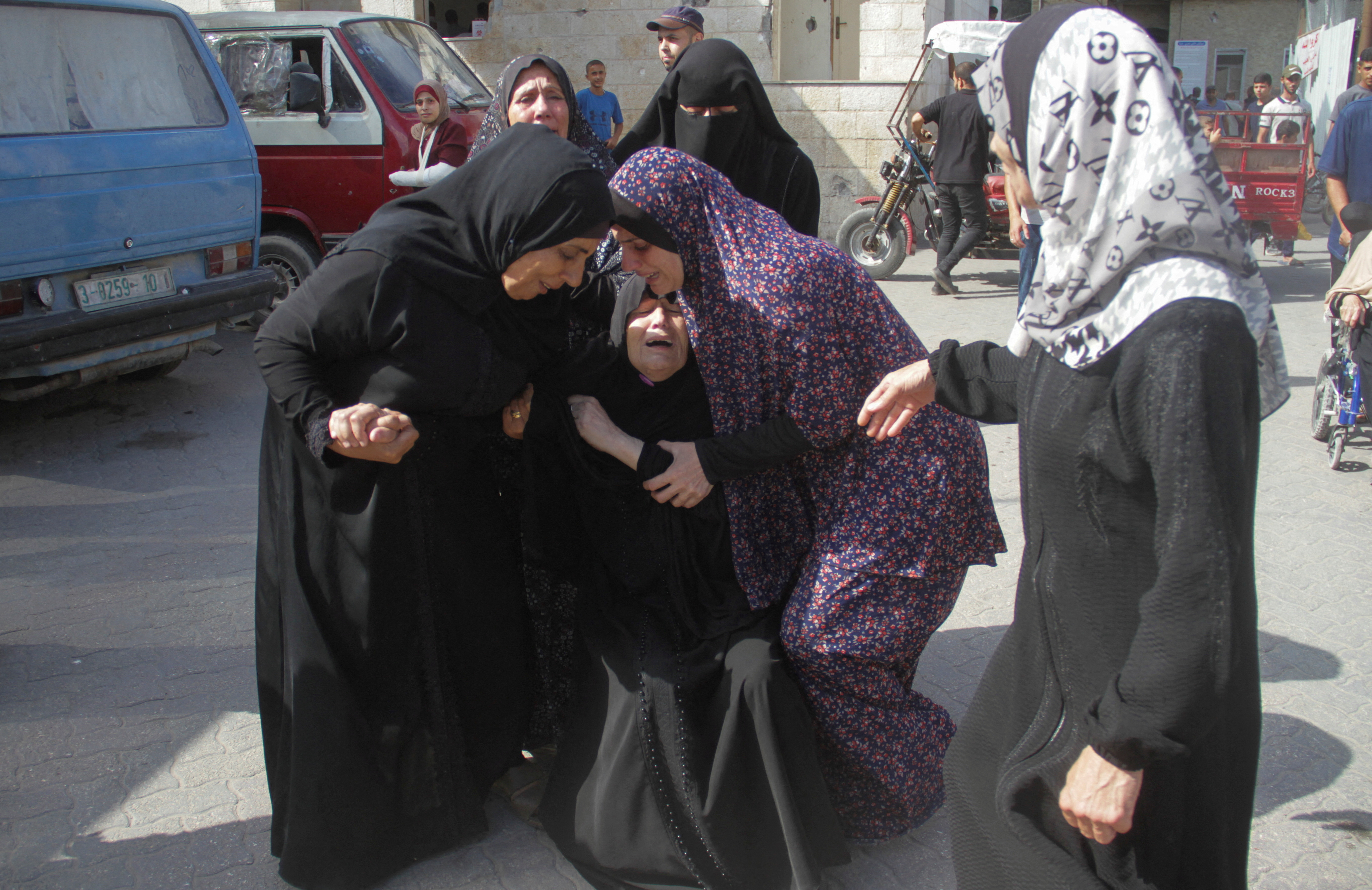 Aftermath of an Israeli strike on a school sheltering displaced people in Gaza City