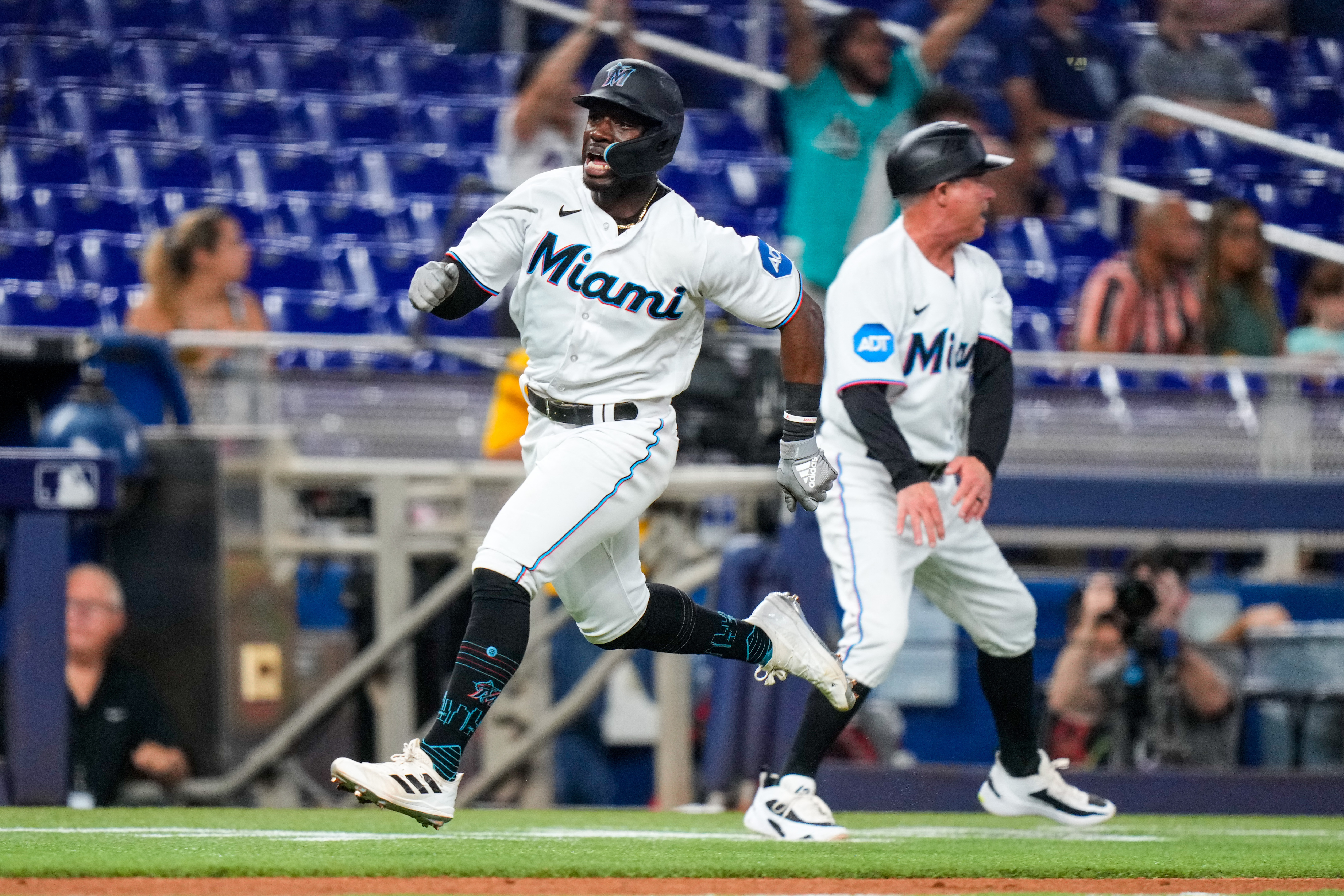 Luis Arraez, Marlins pound their way past Royals