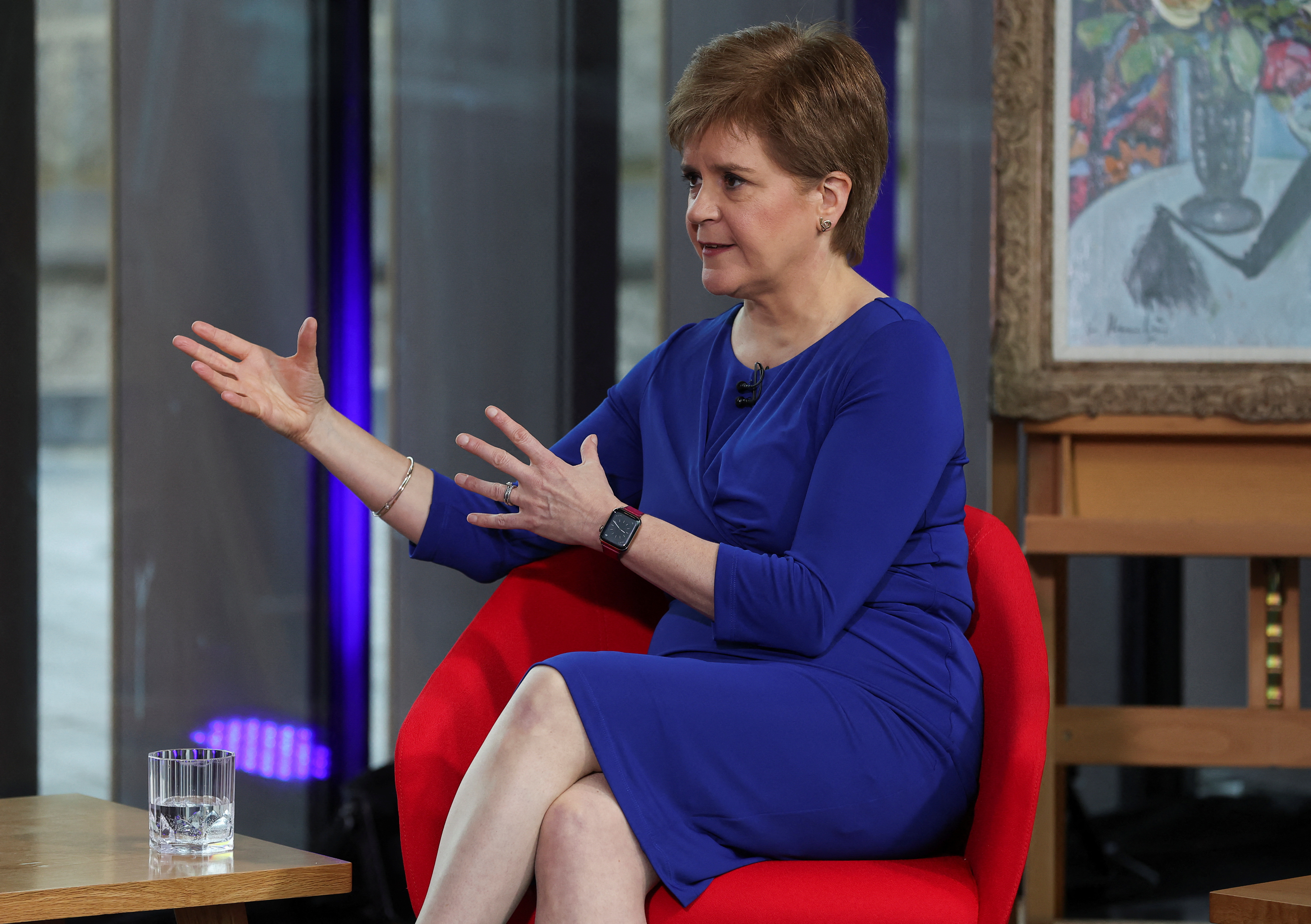 Scotland’s First Minister Sturgeon appears on the Sunday with Laura Kuenssberg show, in Aberdeen
