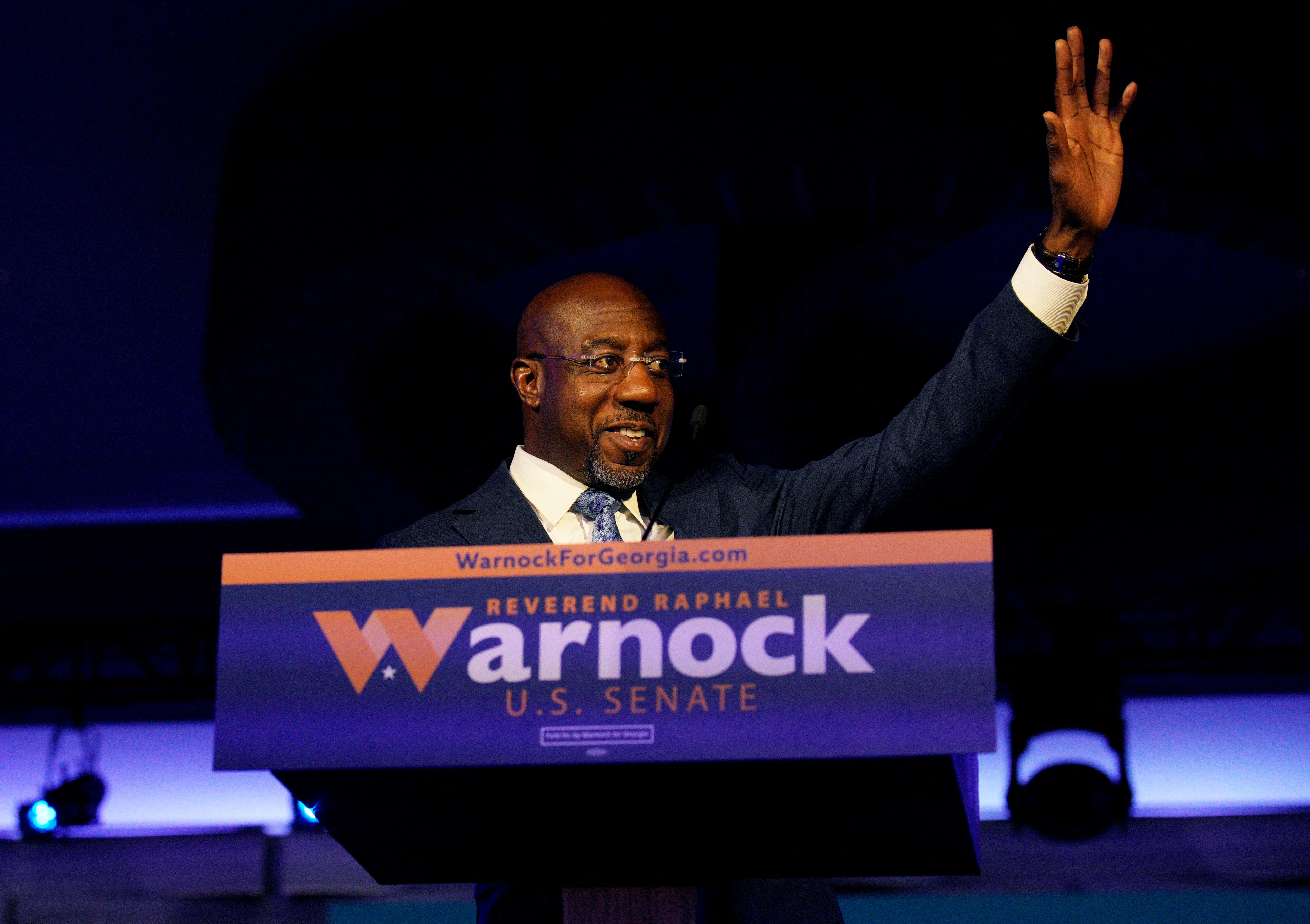 Warnock vote watch party for U.S. midterm election in  Atlanta