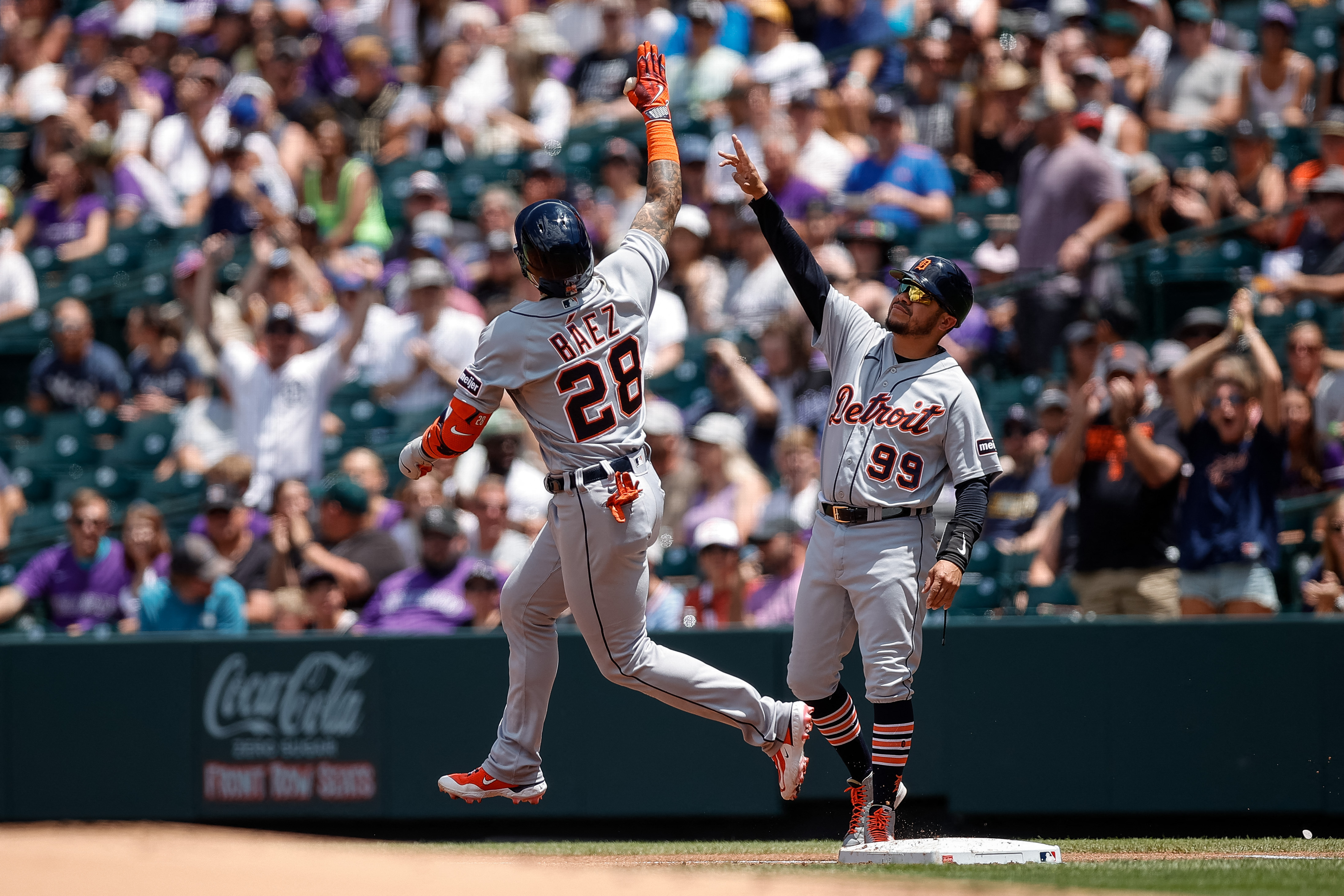 Baez, Marisnick hit grand slams, Tigers go deep 5 times to beat Rockies  14-9 - Sent-trib