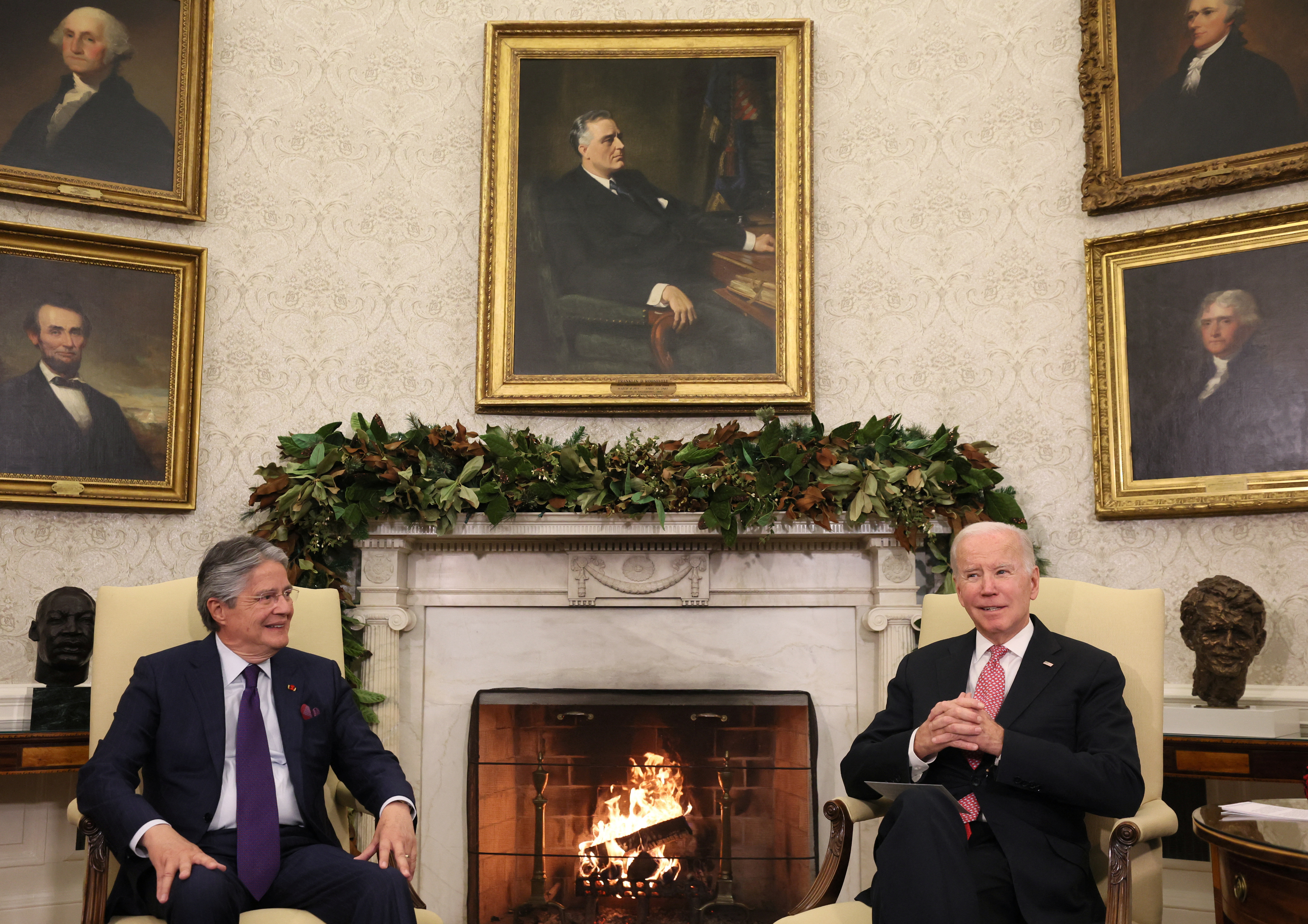 U.S. President Joe Biden meets with Ecuador President Lasso