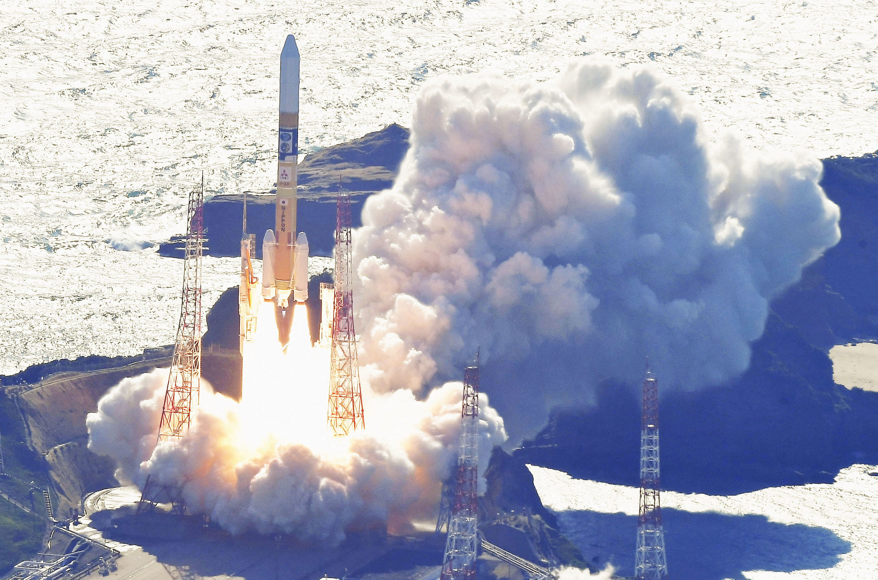 H-IIA rocket carrying the national space agency's moon lander is launched at Tanegashima Space Center on the southwestern island of Tanegashima