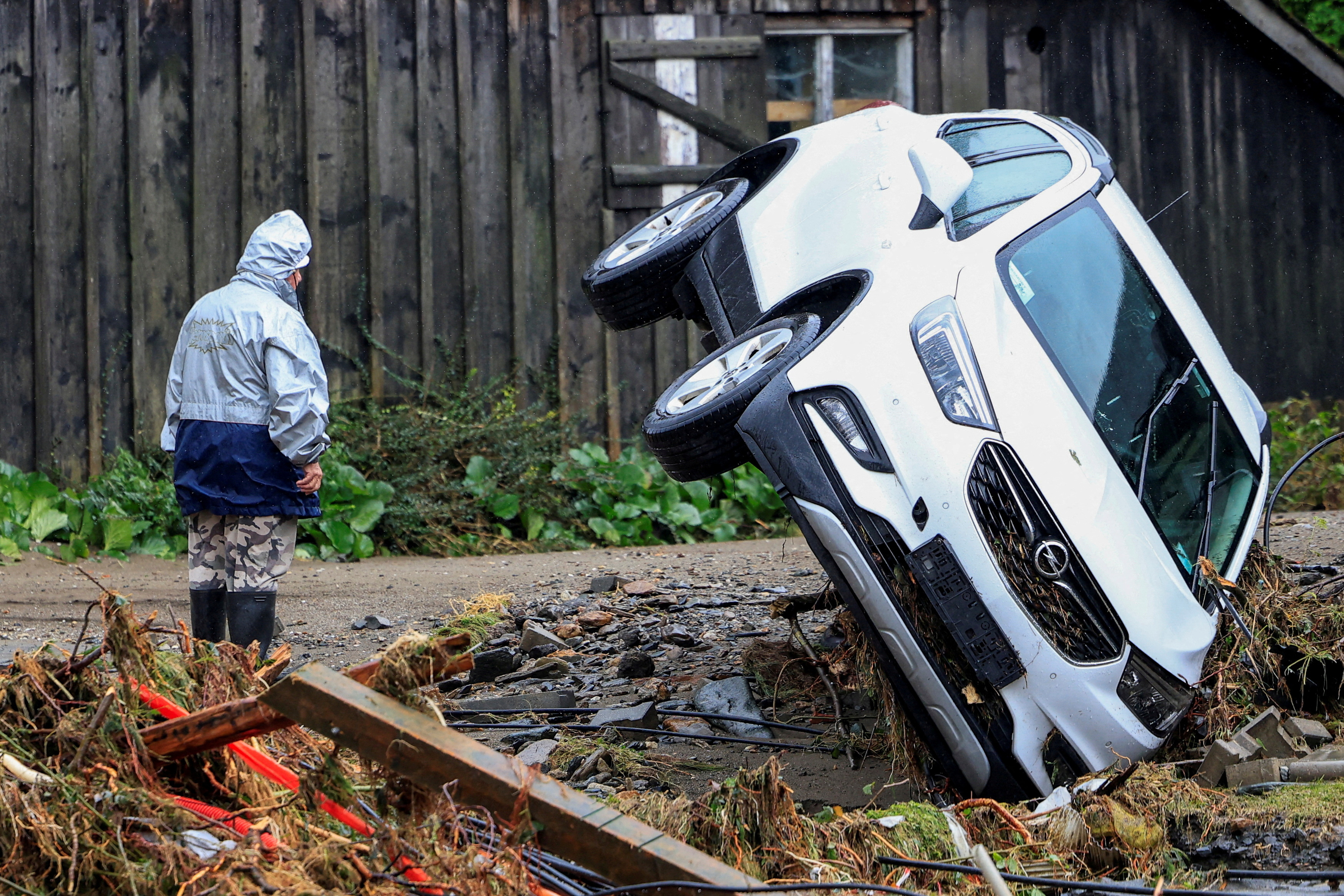 Aftermath of flooding in Czech Republic