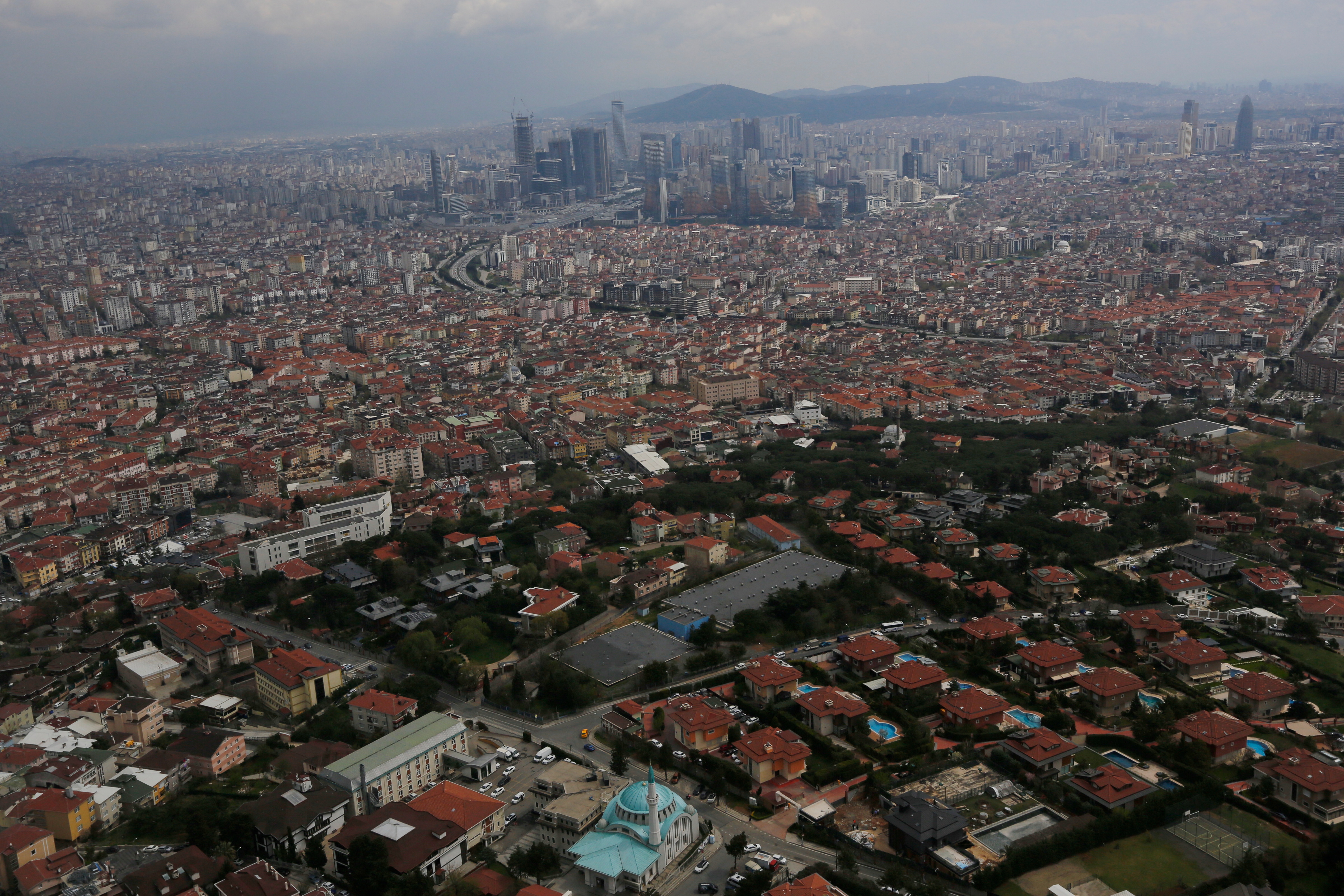 A view of residential areas in the Asian side of Istanbul