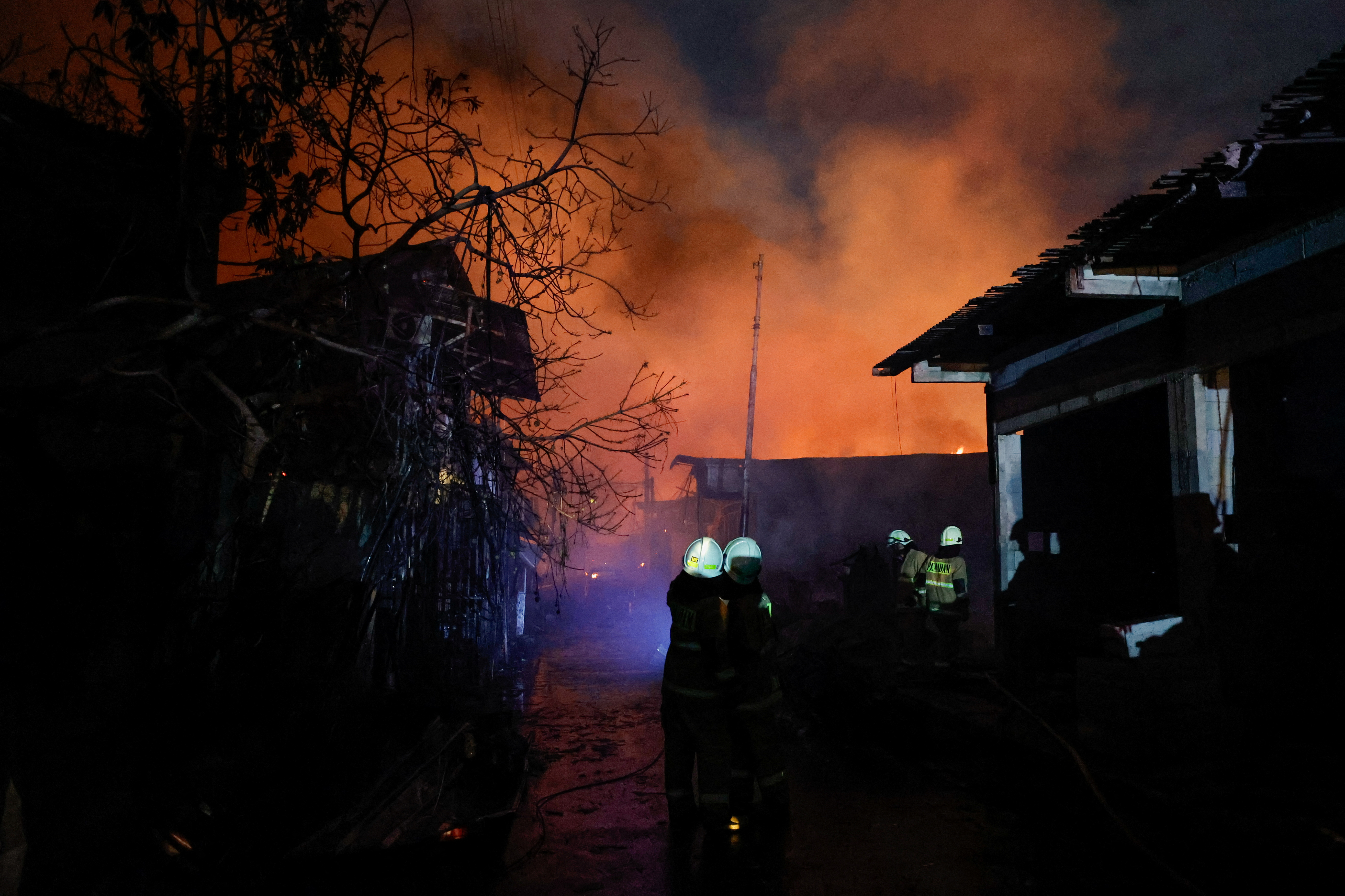 Indonesian fuel station fire, in Jakarta