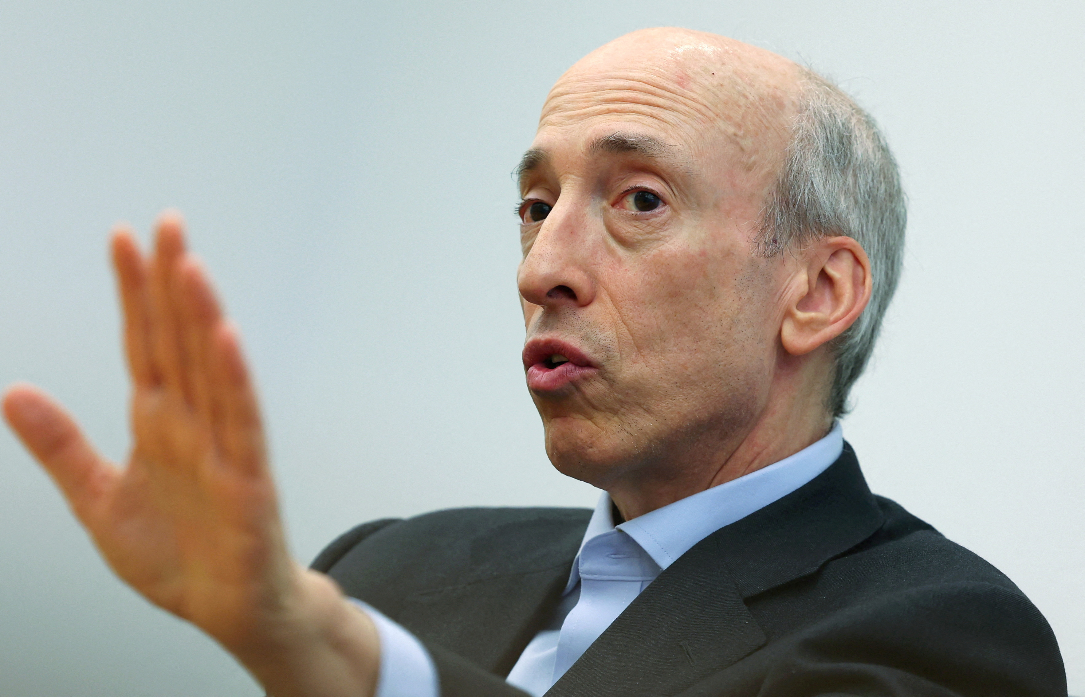 U.S. Securities and Exchange Commission (SEC) Chair Gary Gensler during interview with Reuters in New York