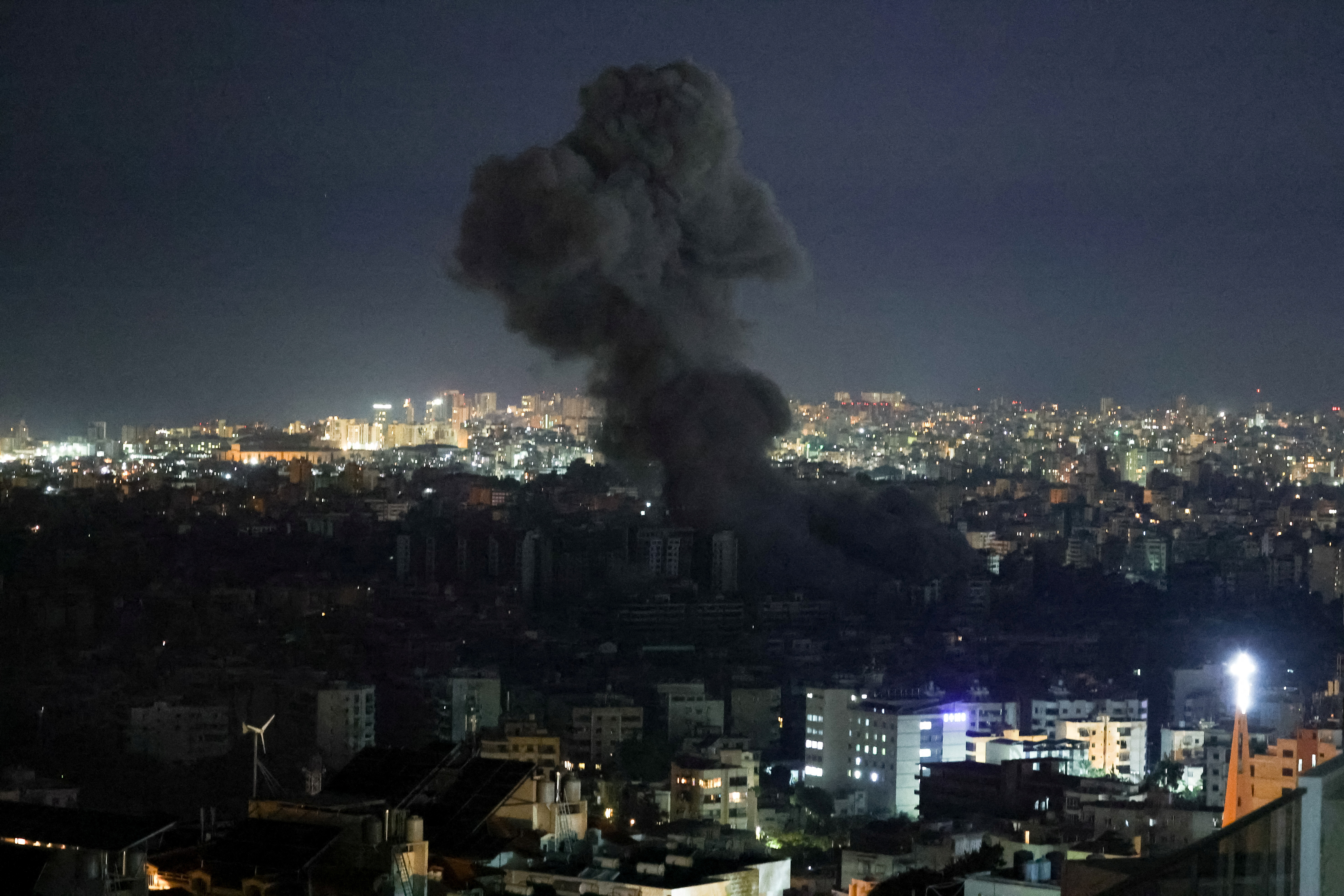 Aftermath of Israeli strikes on Beirut's southern suburbs