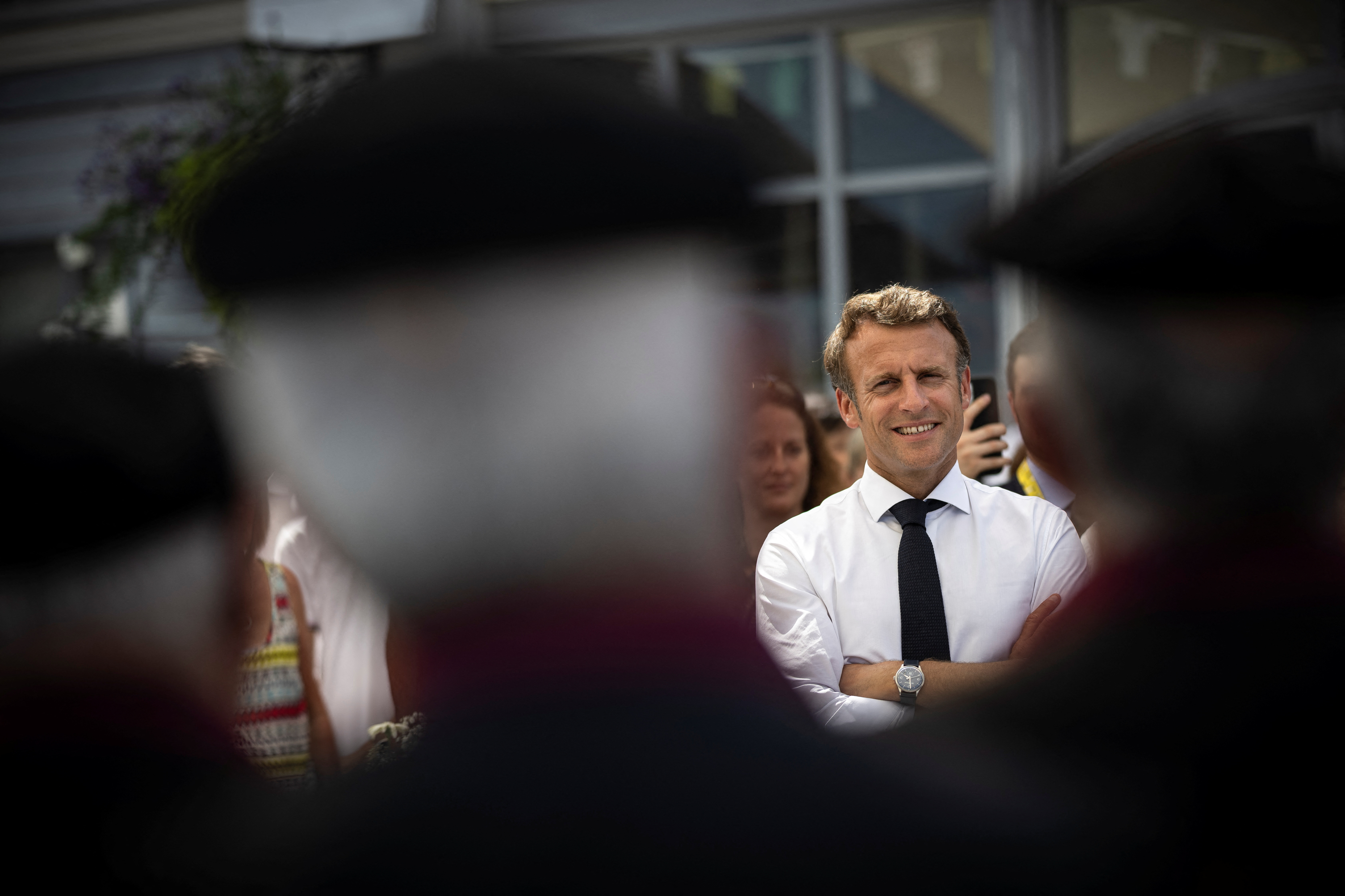 French President Emmanuel Macron visits Argeles-Gazost