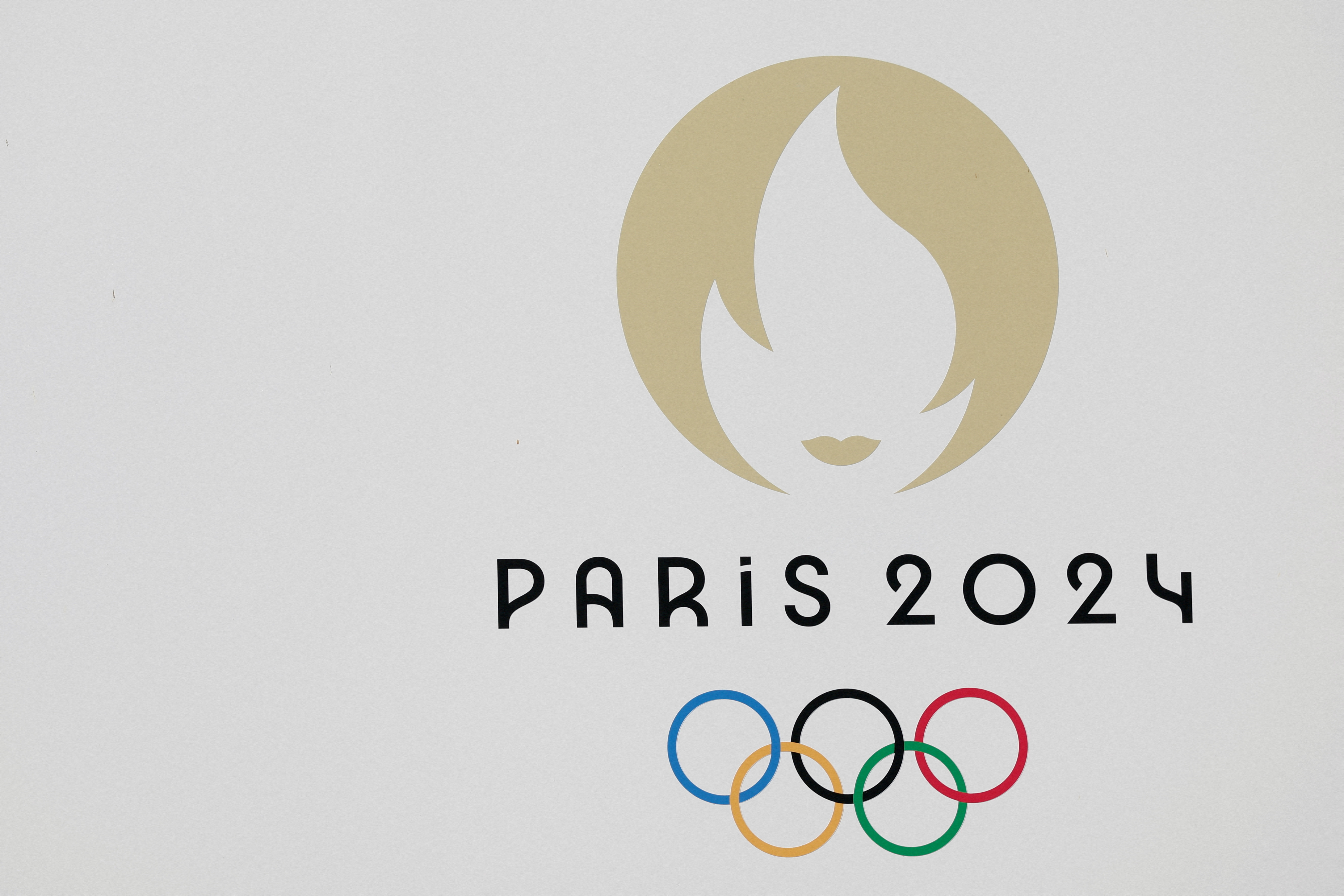 A view shows the logo of the Paris 2024 Olympic and Paralympic Games, in Paris
