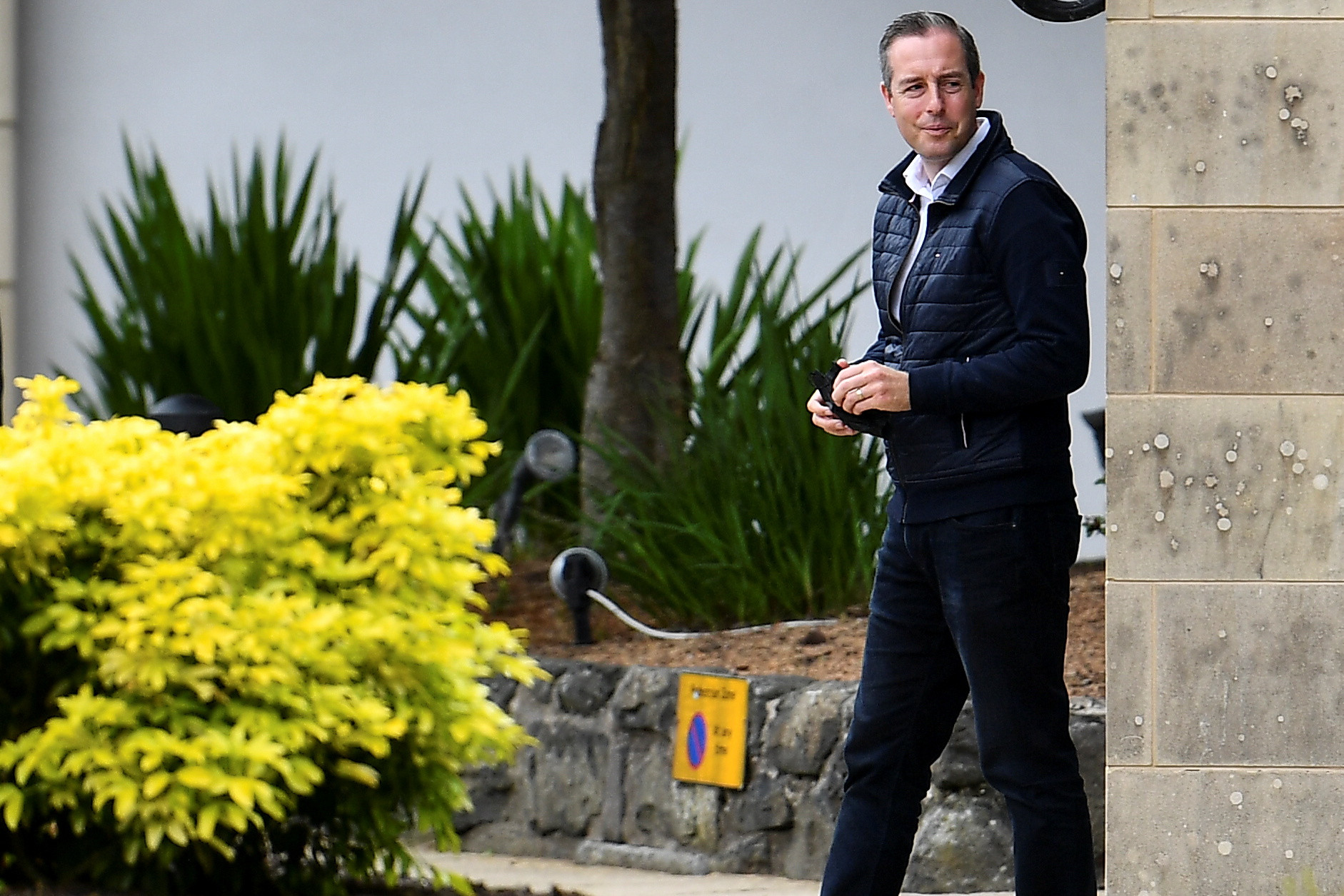 Northern Ireland's First Minister Paul Givan departs after DUP central executive committee meeting to ratify Democratic Unionist Party (DUP) leader designate Sir Jeffrey Donaldson as party leader, in Templepatrick, Northern Ireland June 26, 2021. REUTERS/Clodagh Kilcoyne