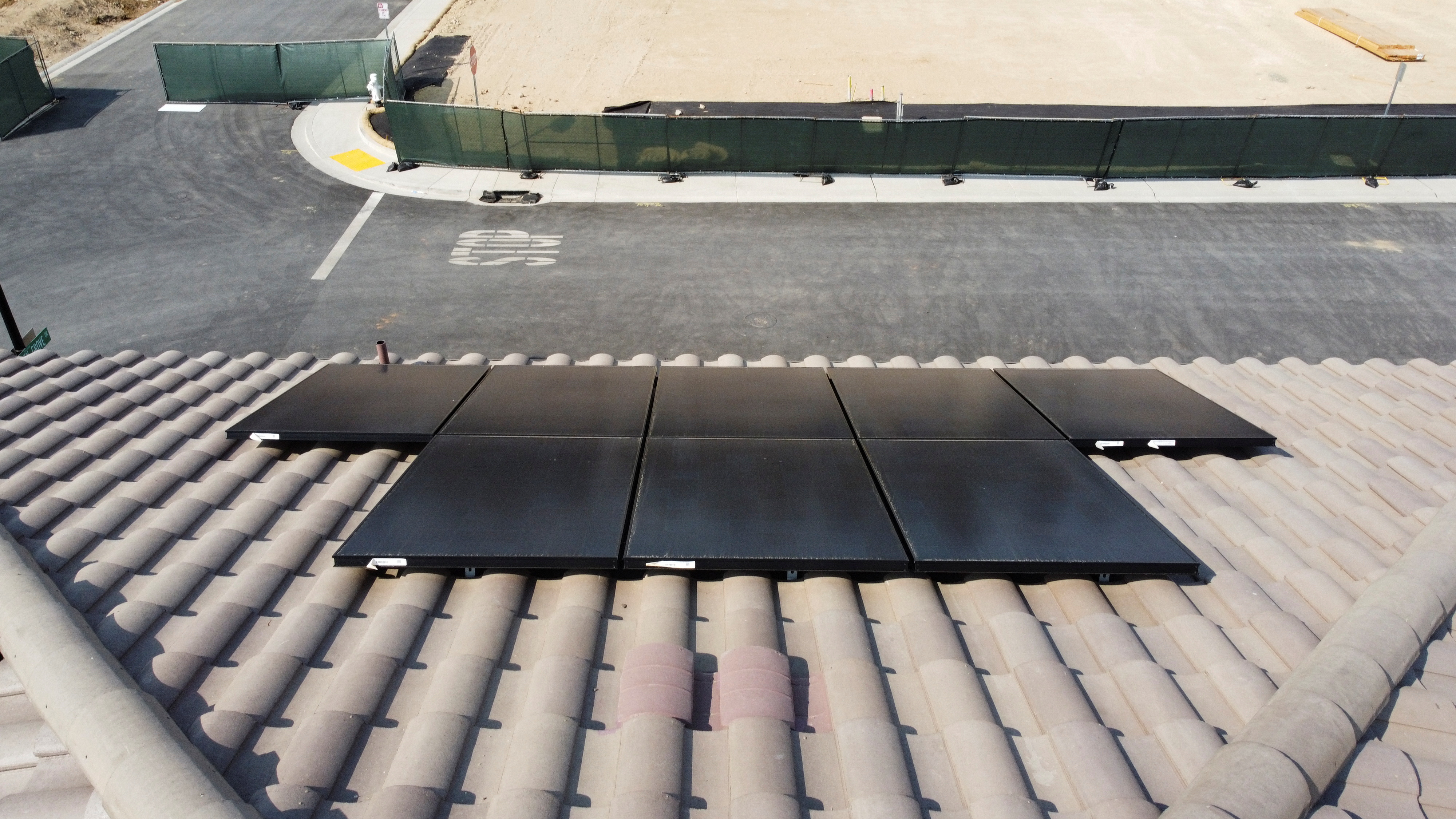 Solar panels from SunPower are installed on residential buildings
