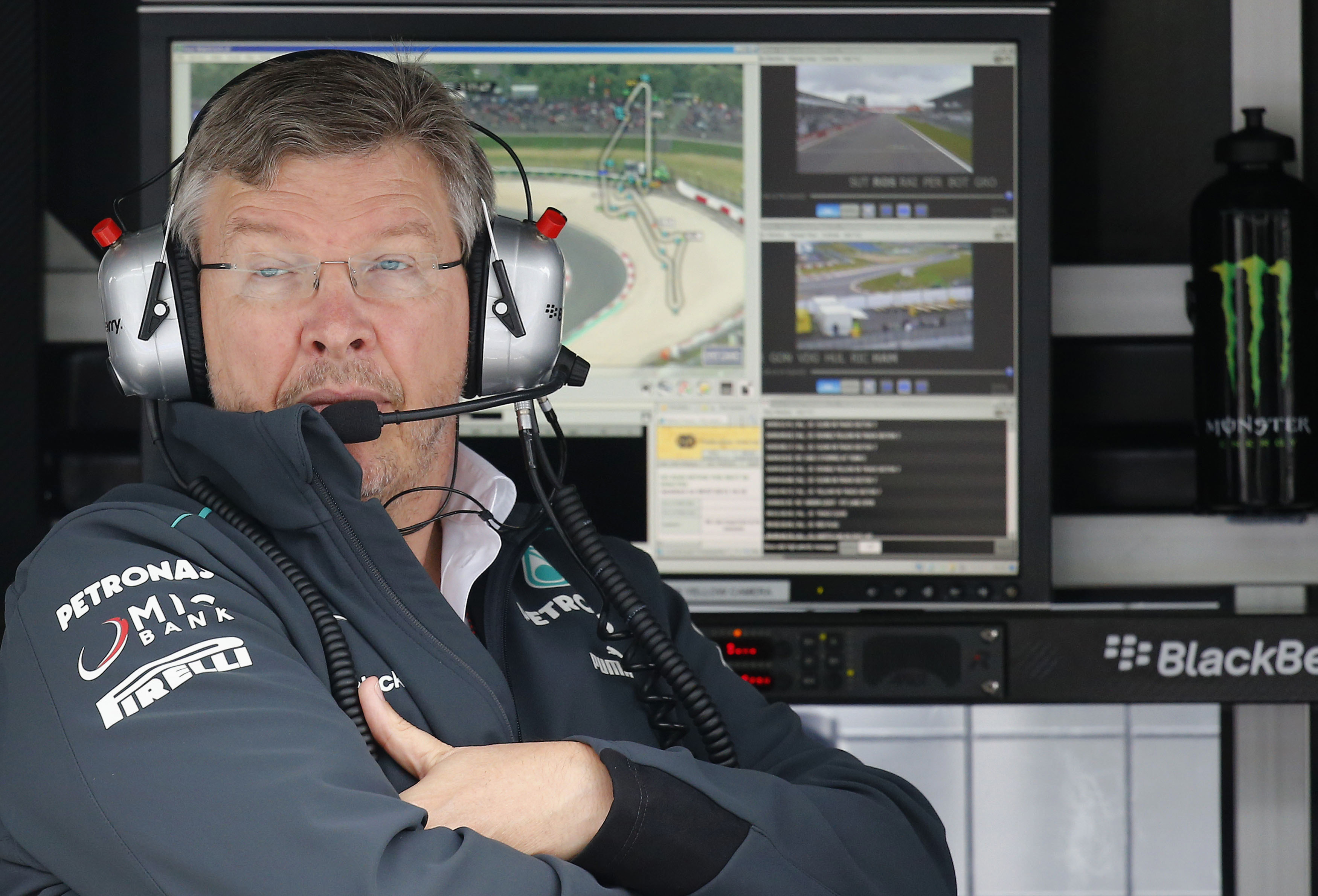 File photo of Mercedes Formula One team principal Ross Brawn looking on during the first practice session of the German F1 Grand Prix at the Nuerburgring racing circuit
