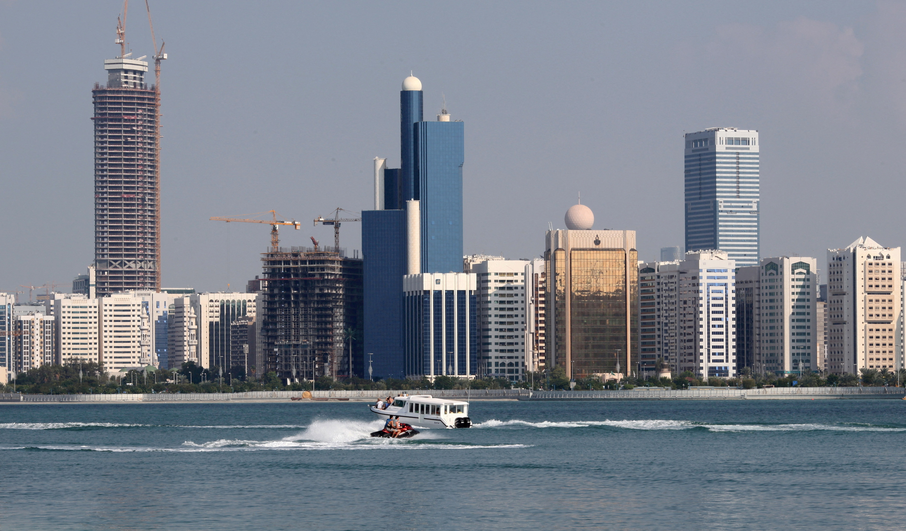 A general view of the Abu Dhabi skyline