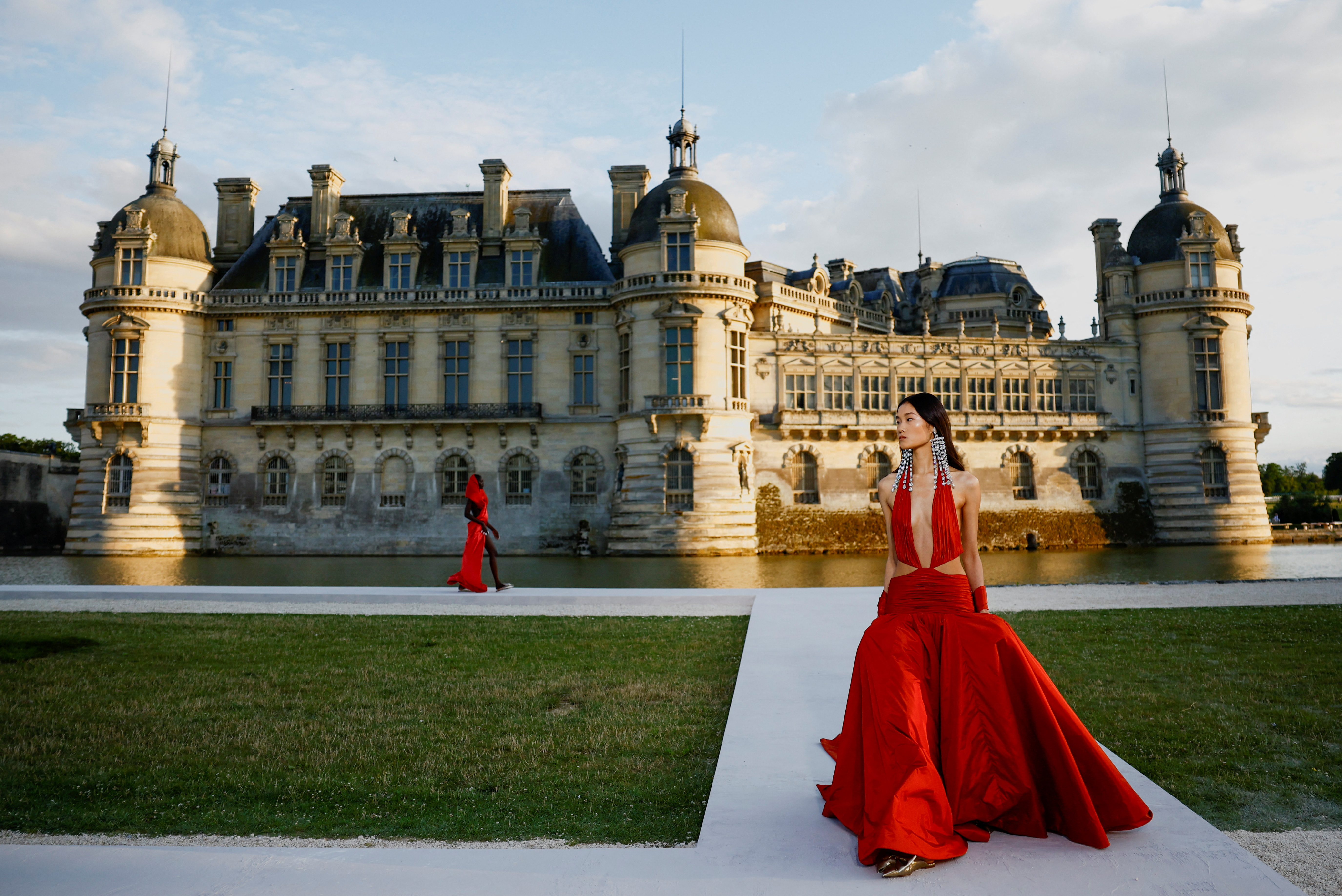 Valentino takes modern haute couture lineup to Chateau de