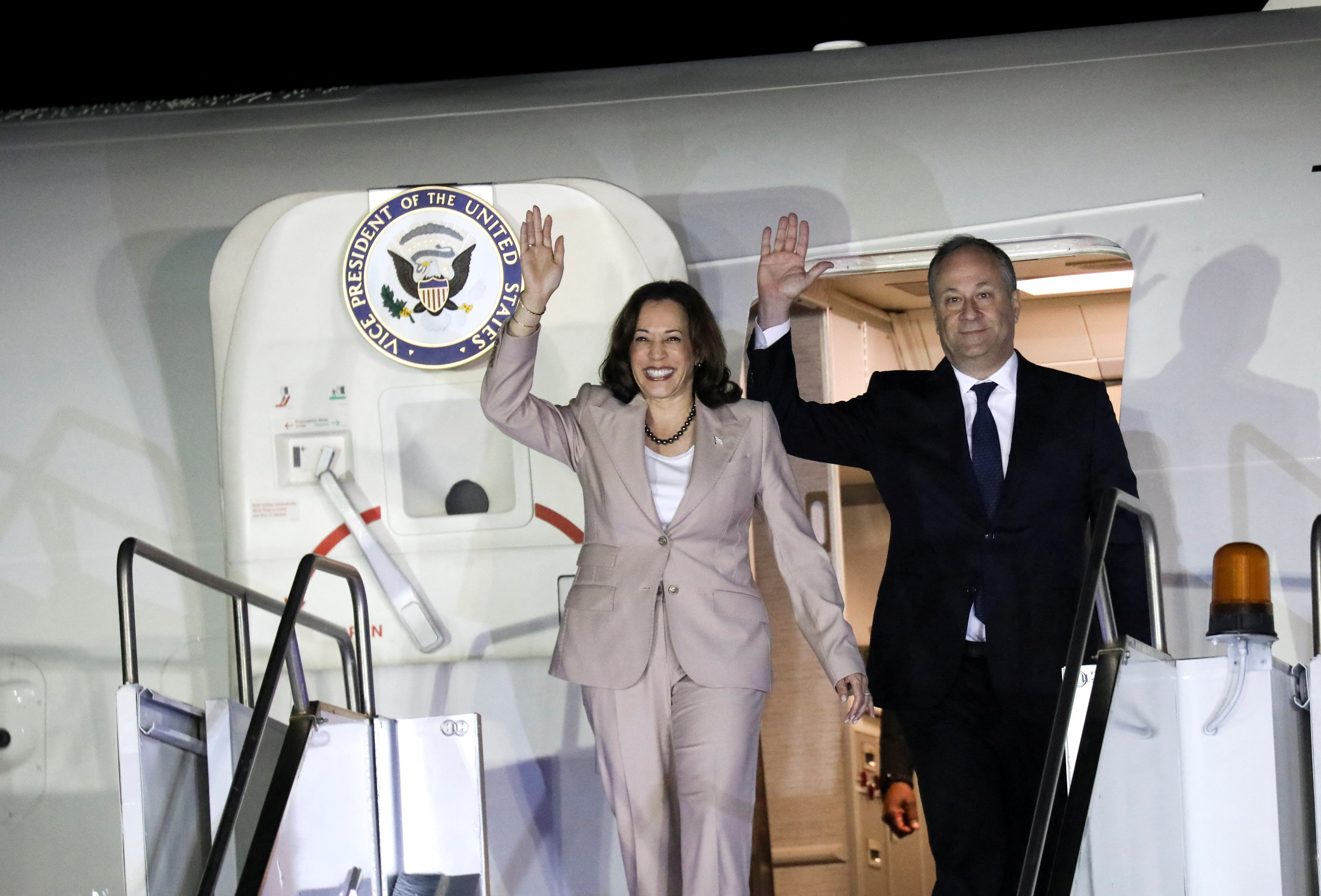 U.S. Vice President Harris arrives in Tanzania