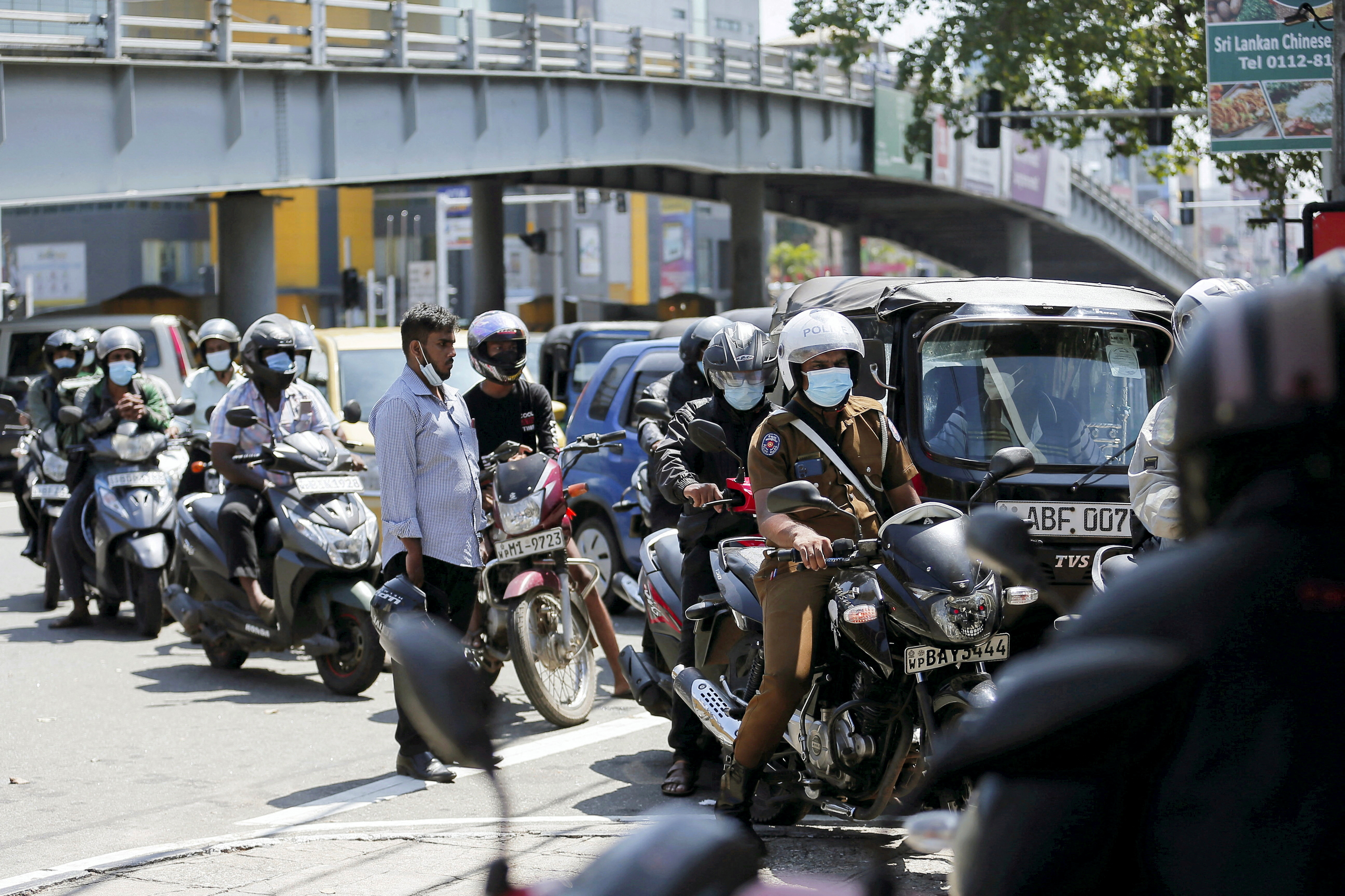Sri Lanka pays for fuel imports as crisis leaves pumps dry and causes power outage, in Colombo