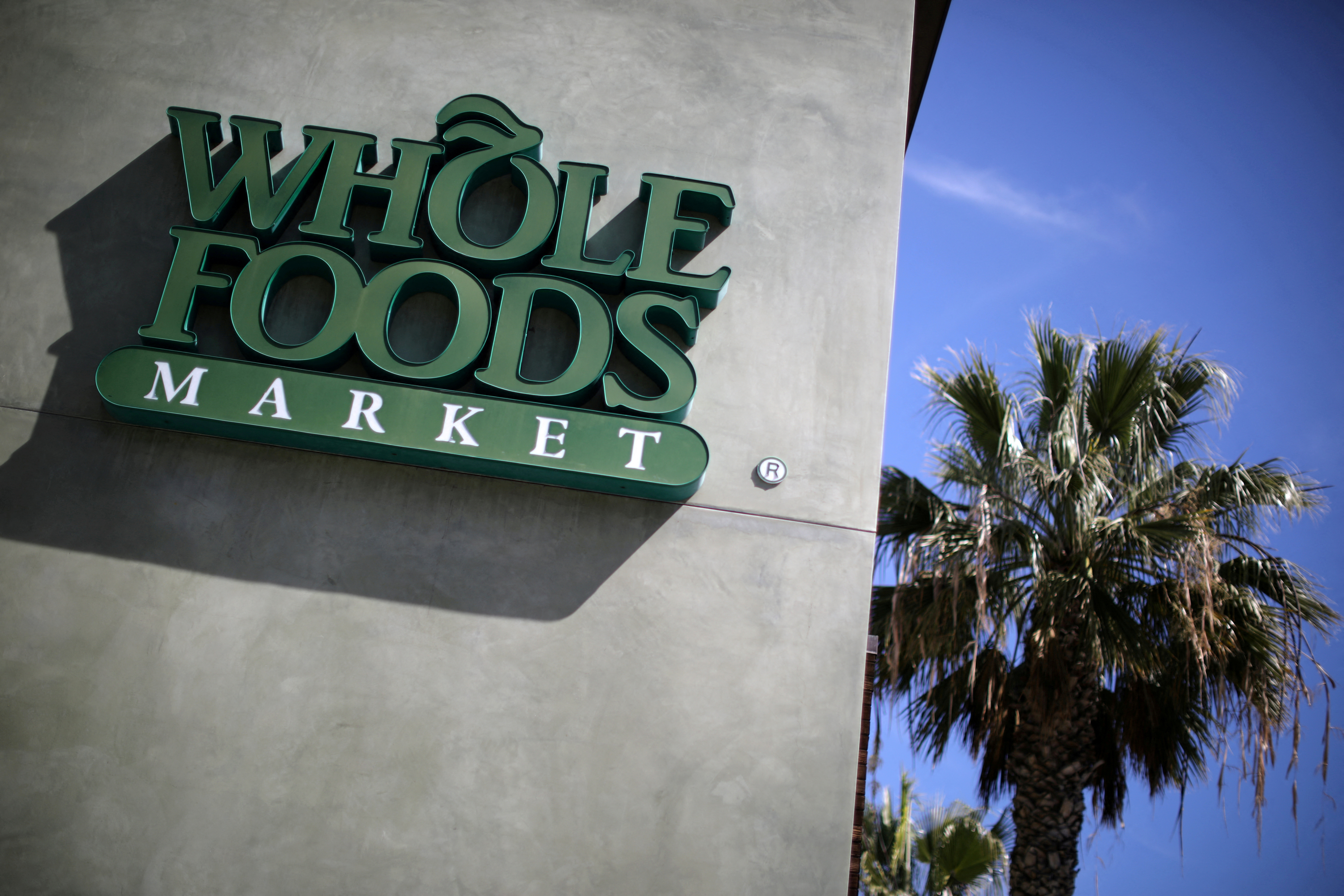 A Whole Foods Market store is seen in Santa Monica