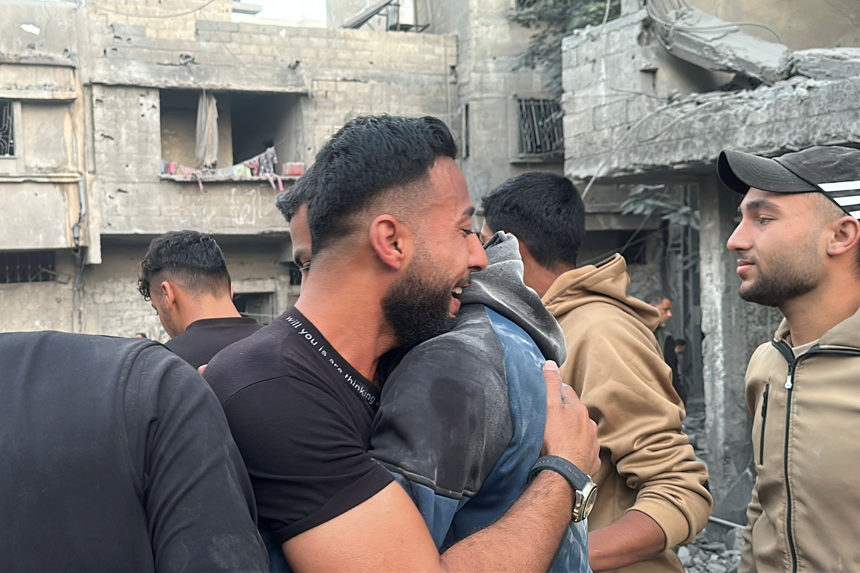 Aftermath of Israeli strike on a house in Gaza's Jabalia