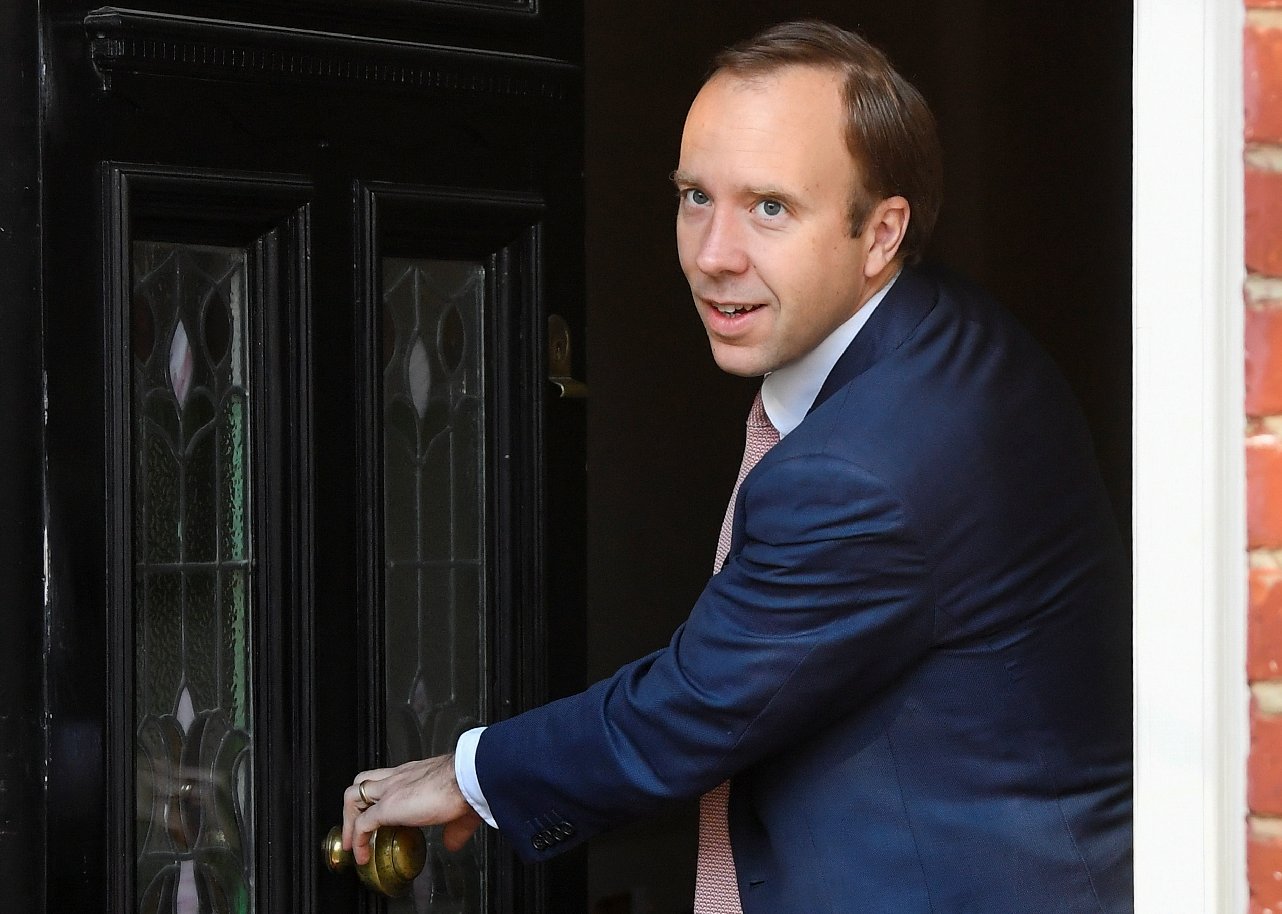 Britain's Health Secretary Matt Hancock leaves his house, in London, Britain May 27, 2021. REUTERS/Toby Melville