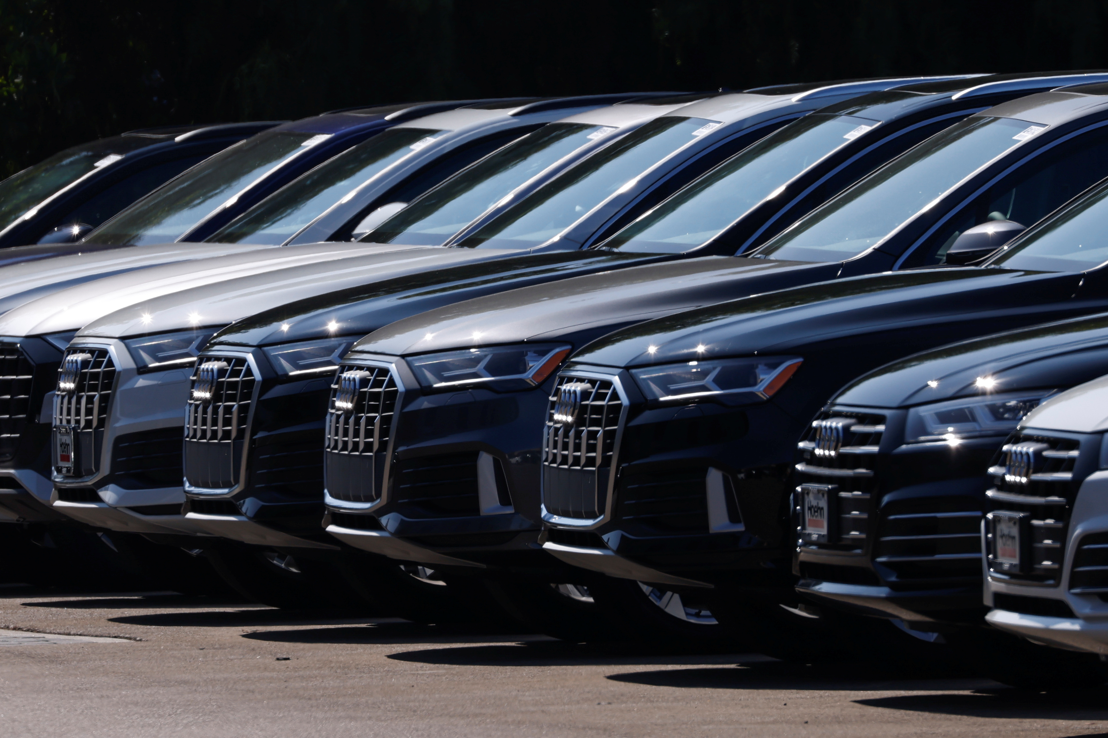 New Audi automobiles are shown for sale in Carlsbad,