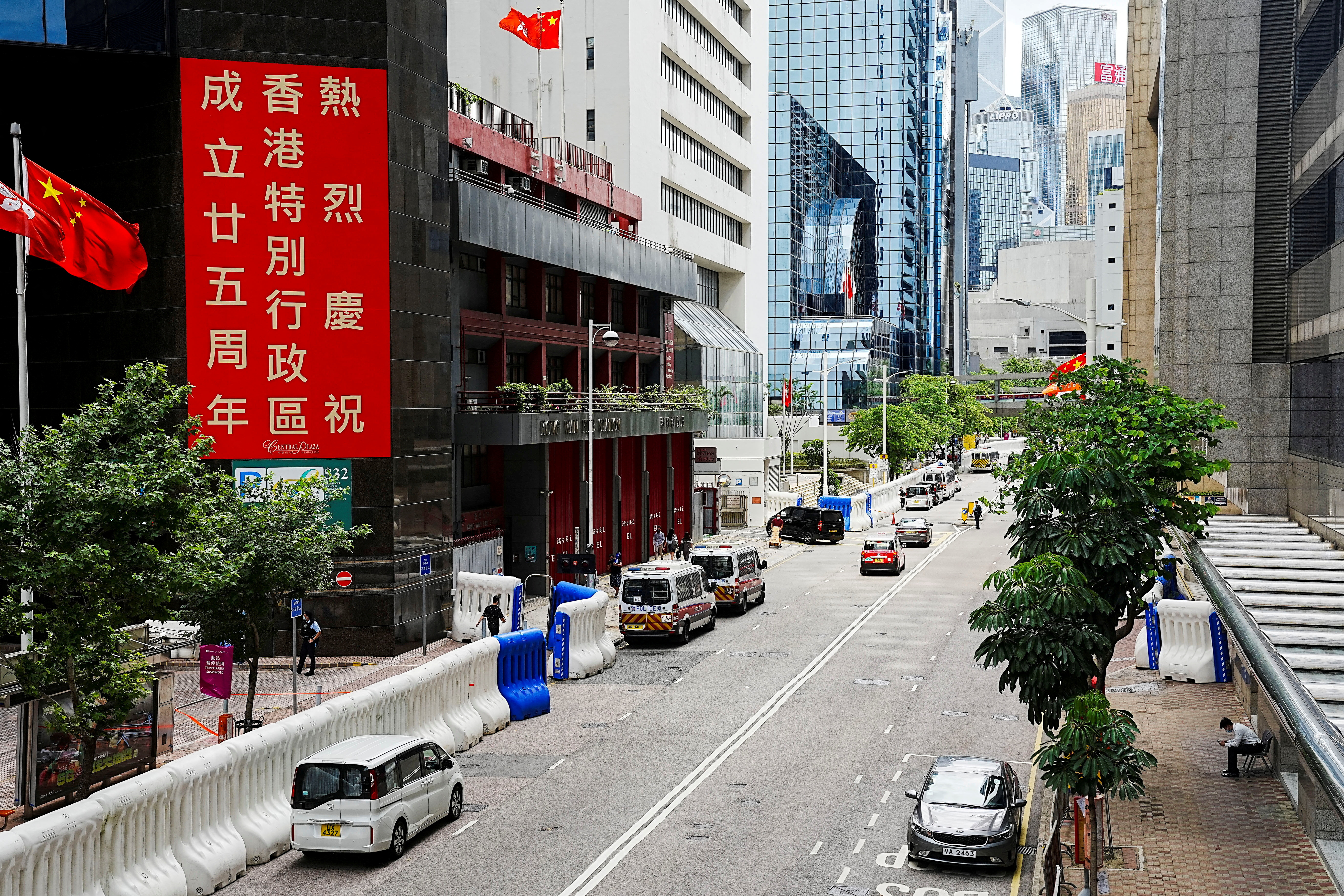Ahead of the 25th anniversary of Hong Kong's handover to China from Britain, in Hong Kong