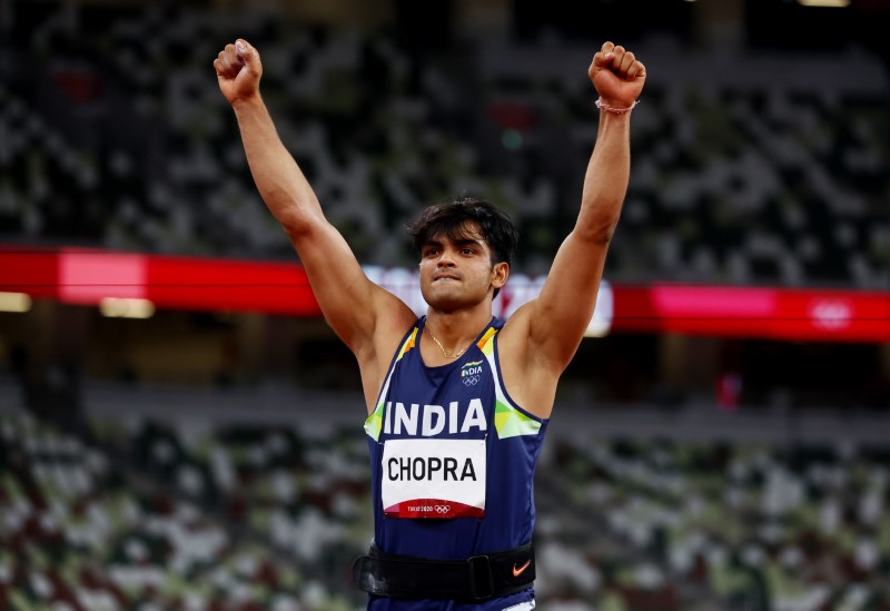 Athletics-India's Neeraj Chopra wins gold in men's javelin at the Tokyo  Olympics | Reuters