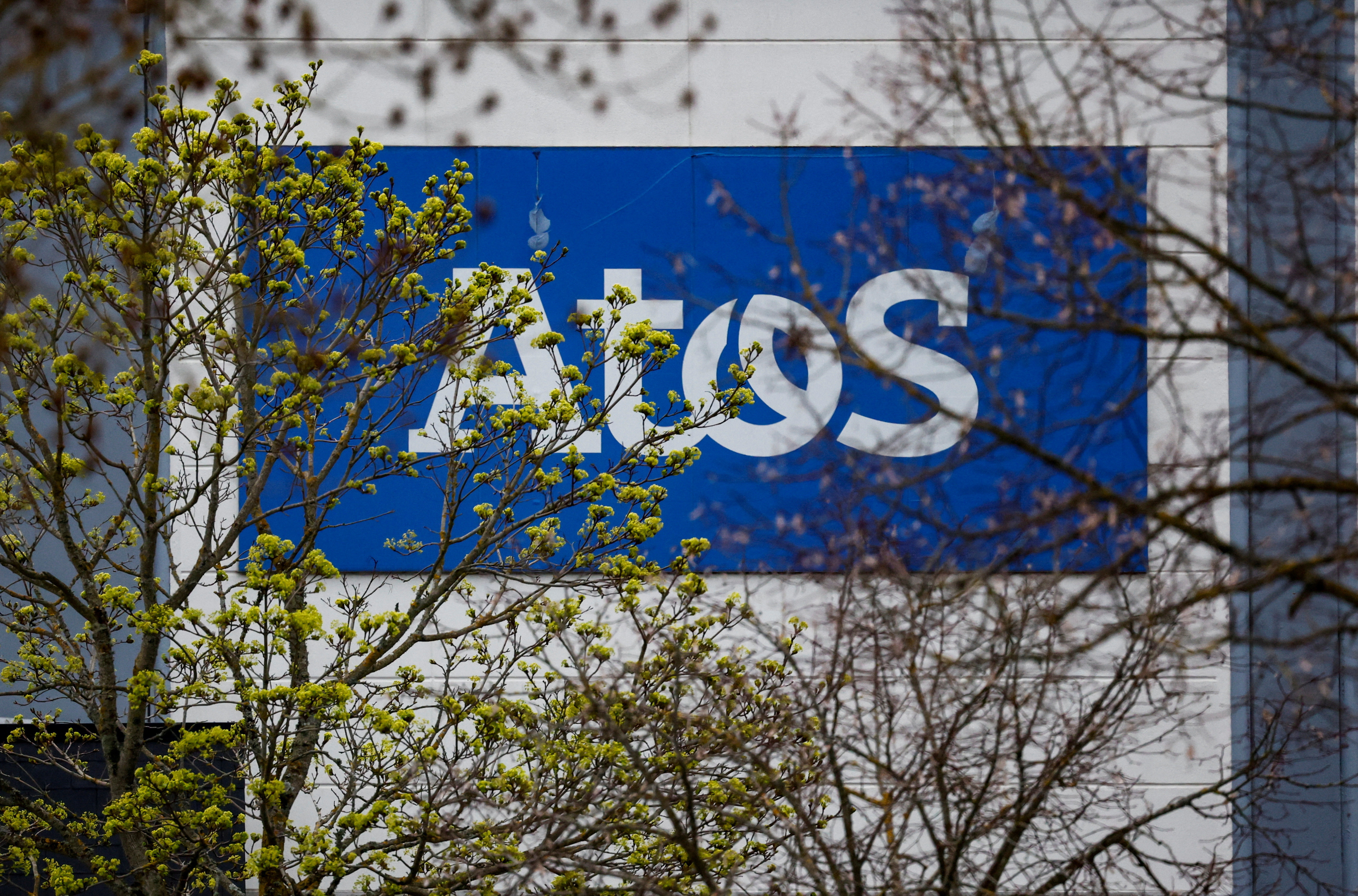 Logo of French IT consulting firm Atos, in Angers