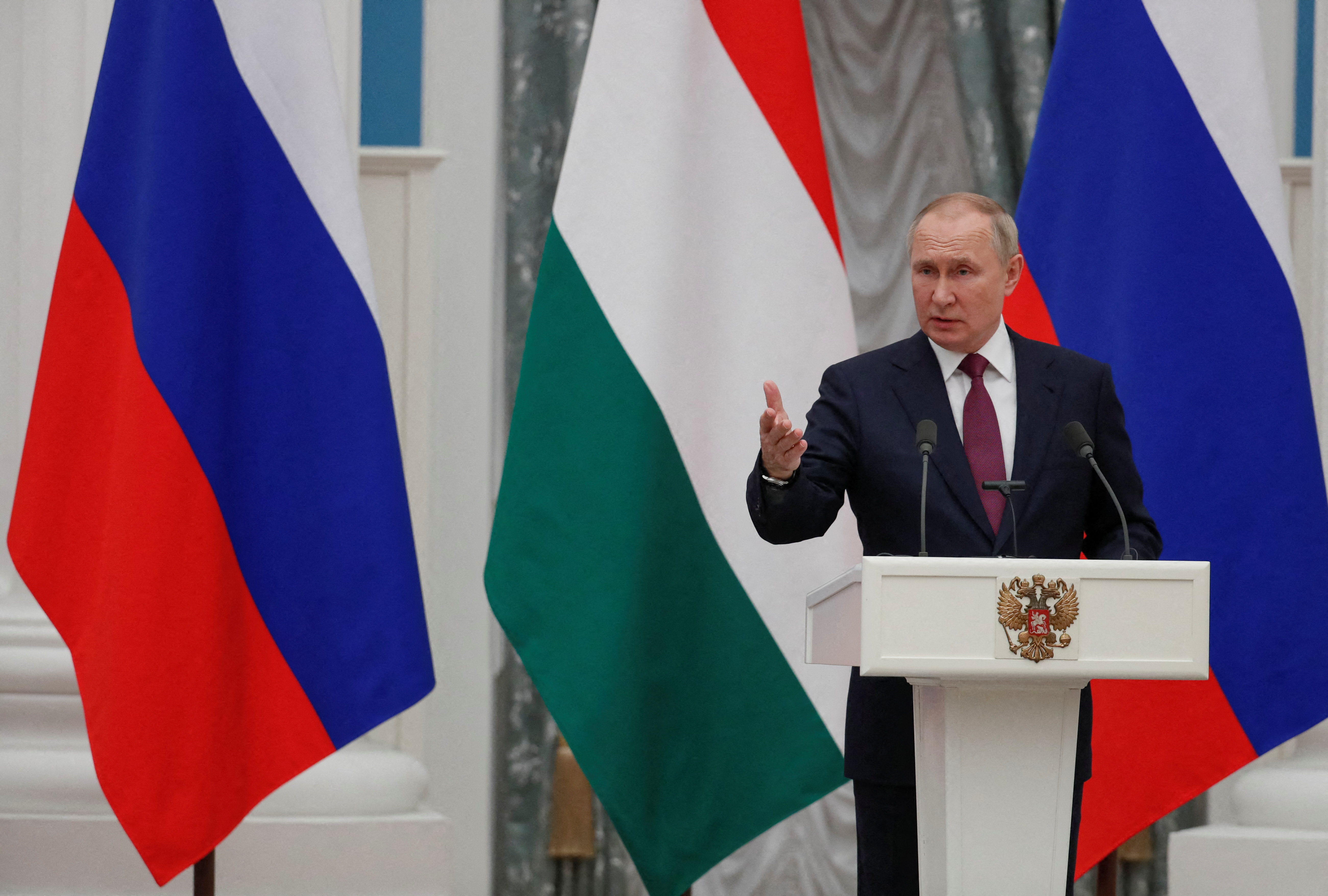 Russian President Putin meets with Hungarian Prime Minister Orban in Moscow