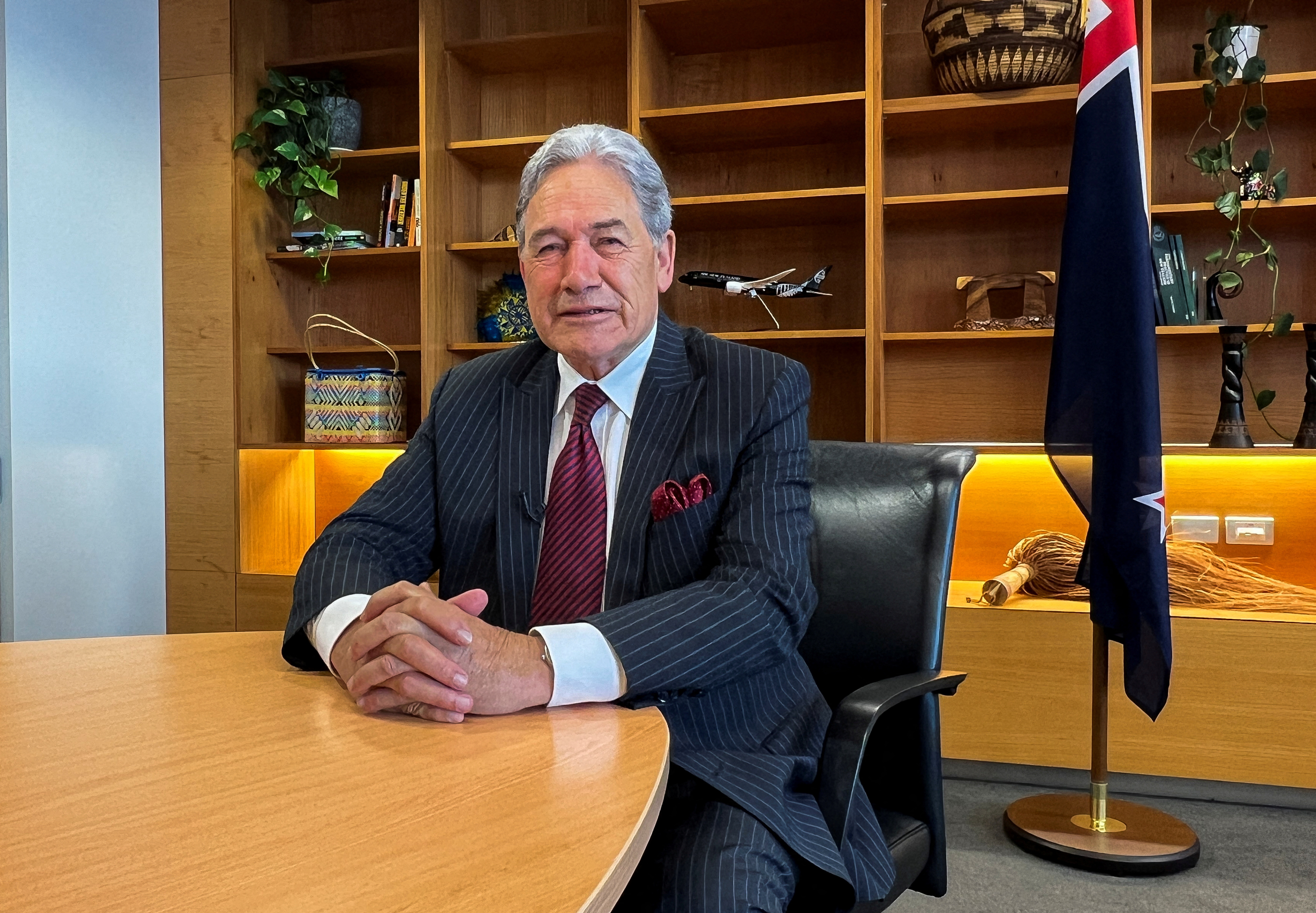 New Zealand's Foreign Minister Winston Peters poses for a picture in Wellington