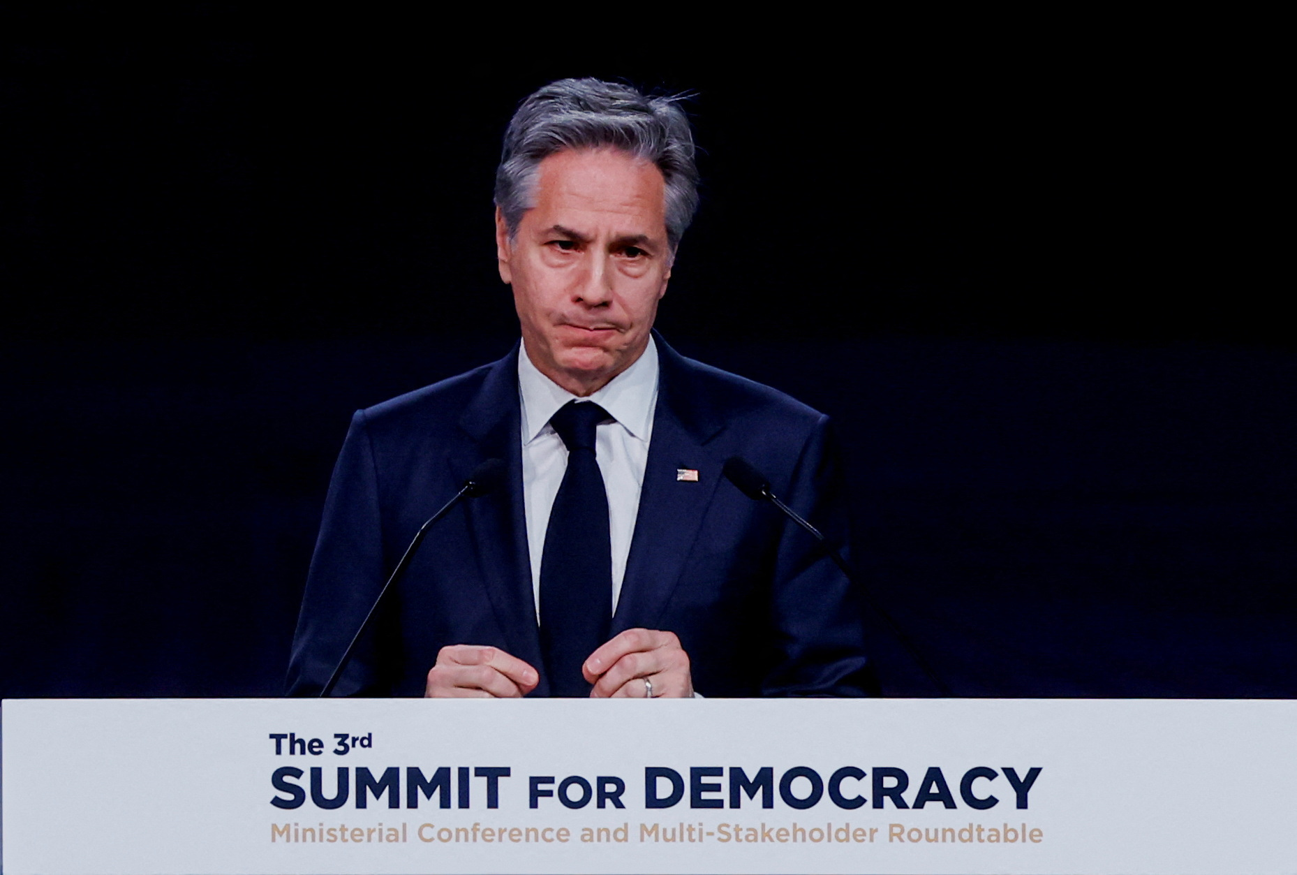 U.S. Secretary of State Blinken attends the third Summit for Democracy, in Seoul