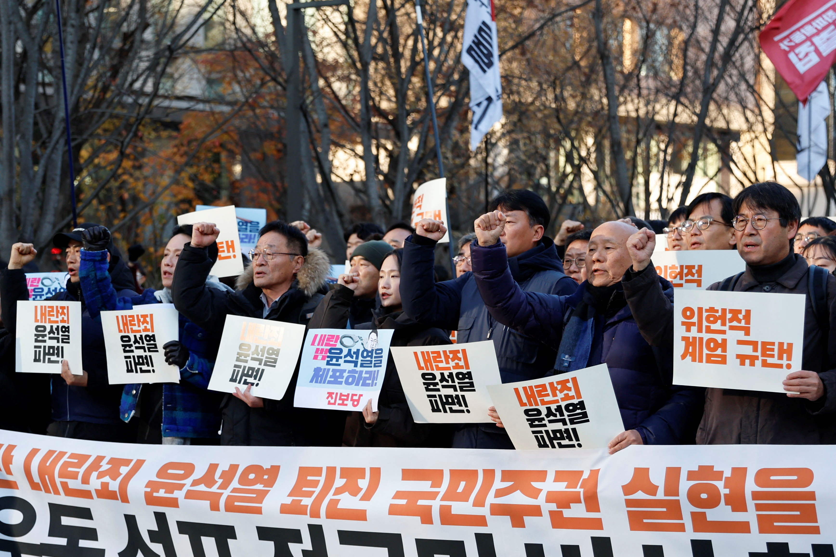 Rally to demand South Korean President Yoon Suk Yeol's removal from power, in Seoul