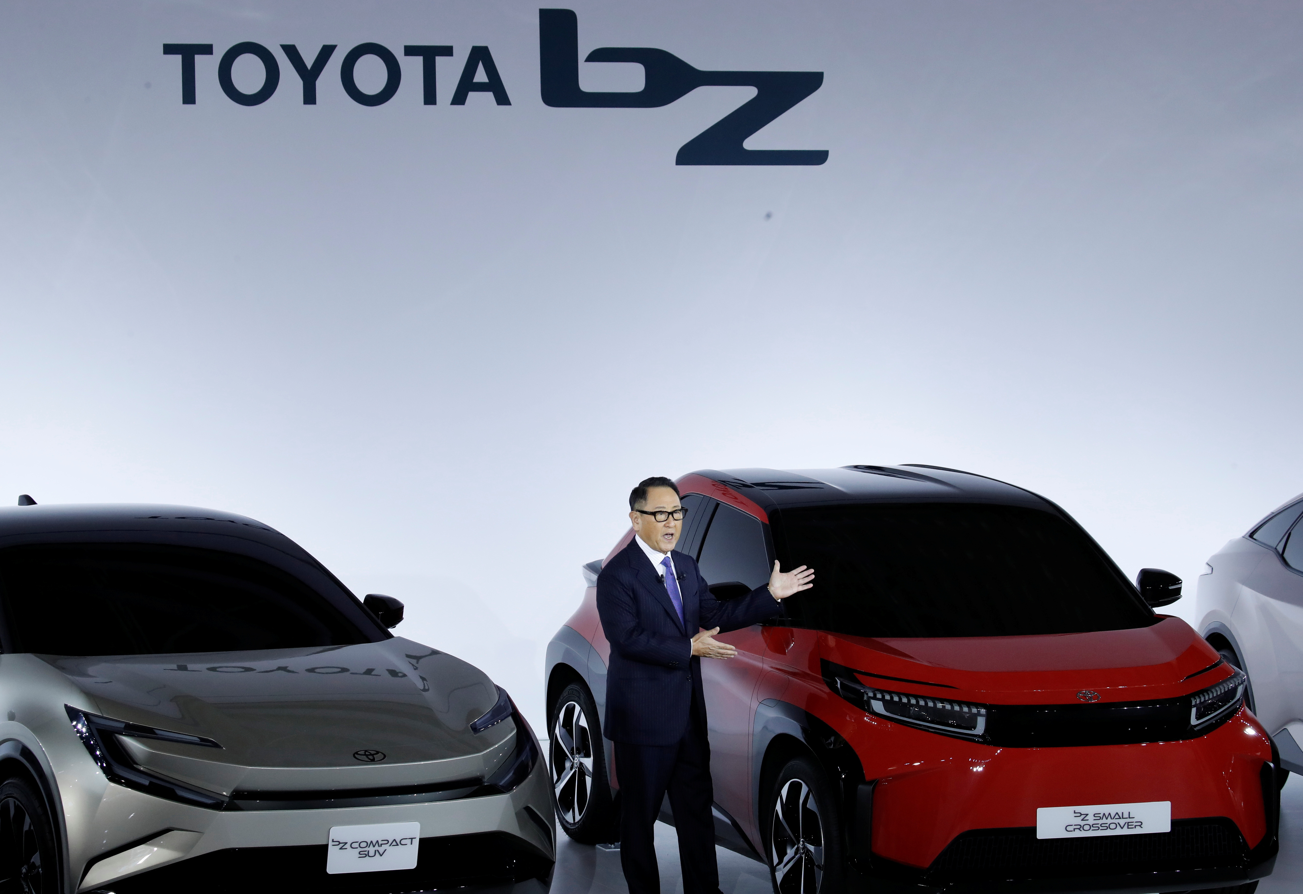 Toyota CEO Akio Toyoda holds briefing on battery EV strategy