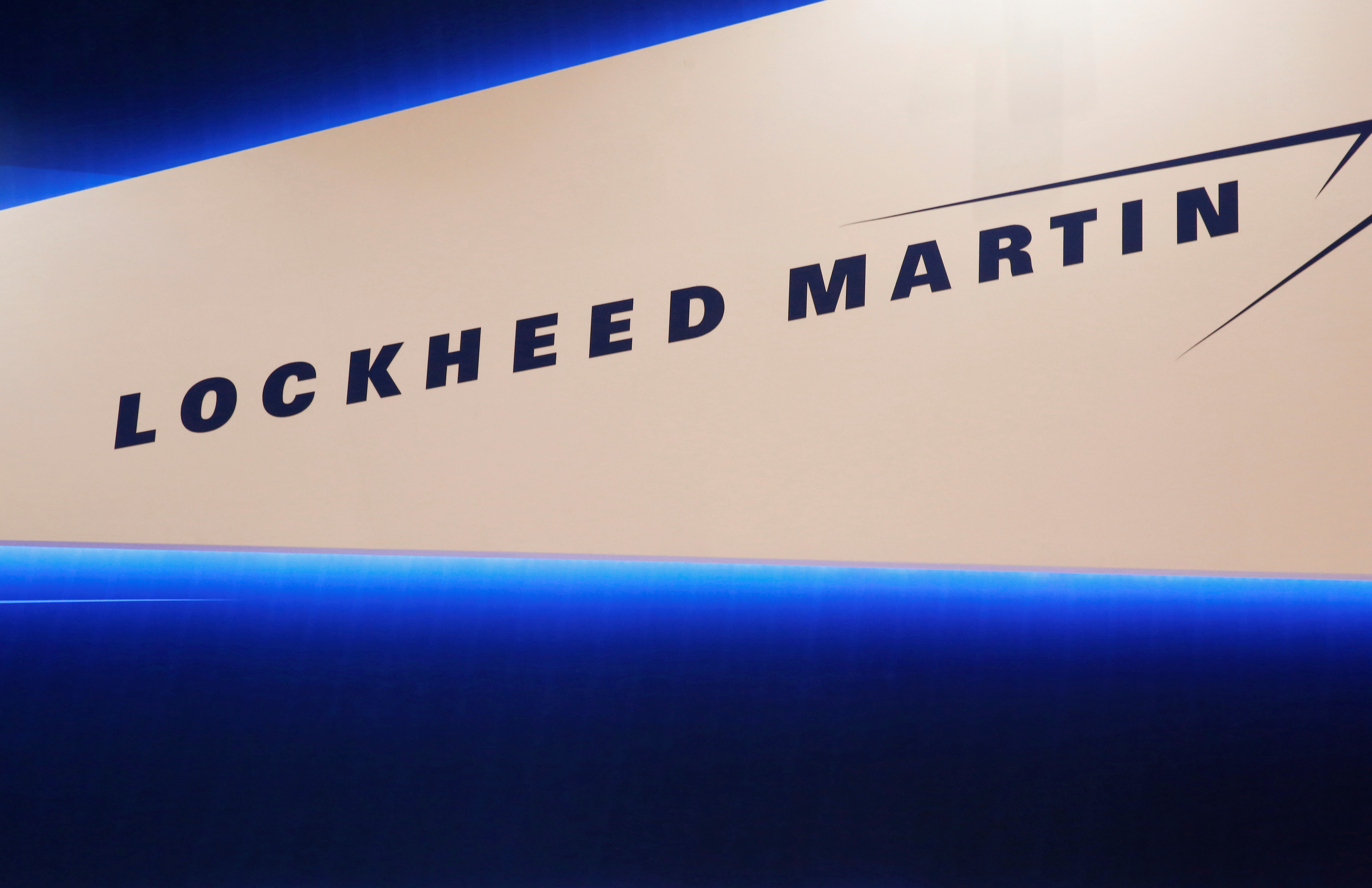 Lockheed Martin's logo is seen during Japan Aerospace 2016 air show in Tokyo, Japan, October 12, 2016.   REUTERS/Kim Kyung-Hoon