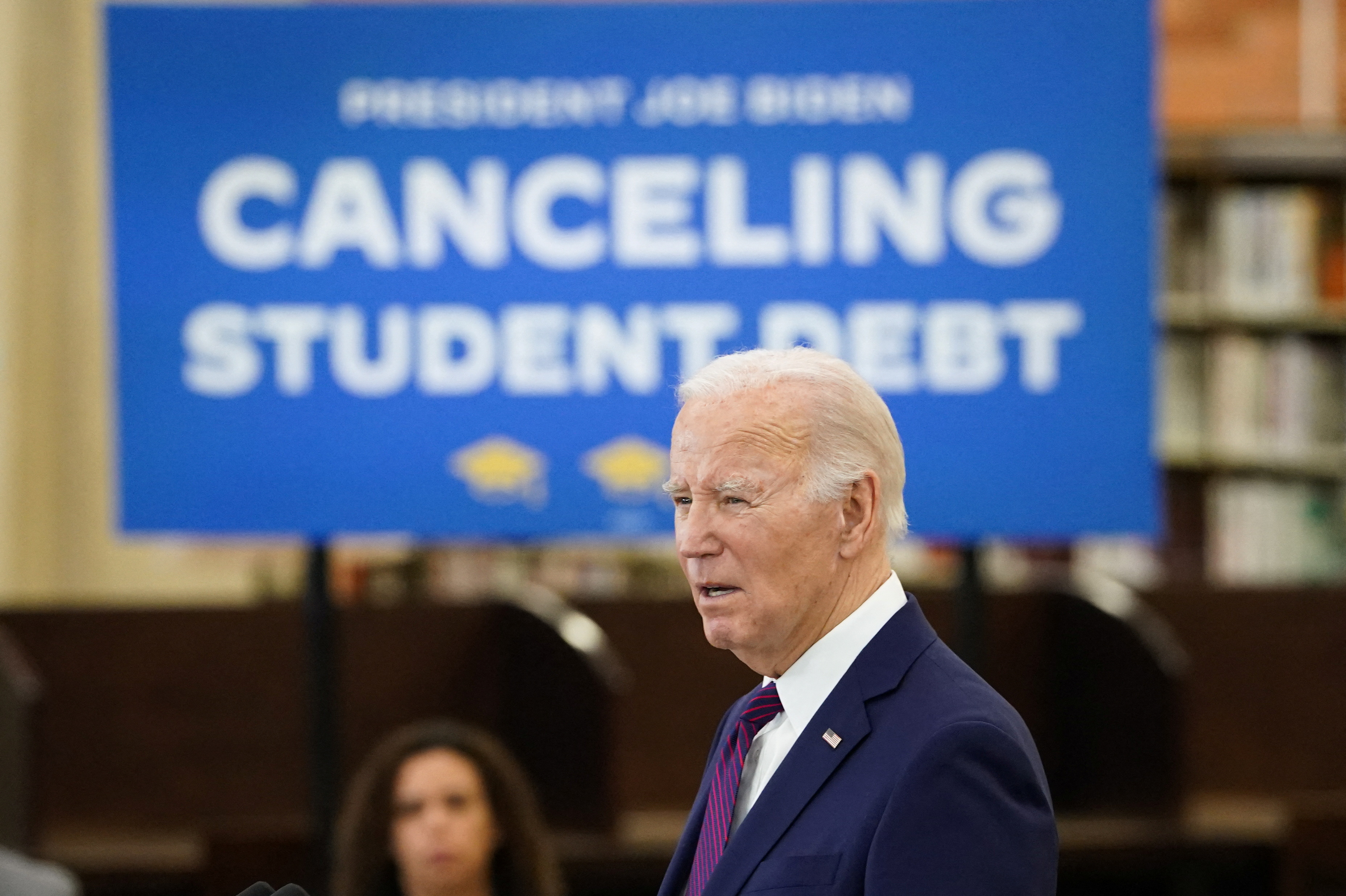 U.S. President Biden delivers remarks at an event in Culver City
