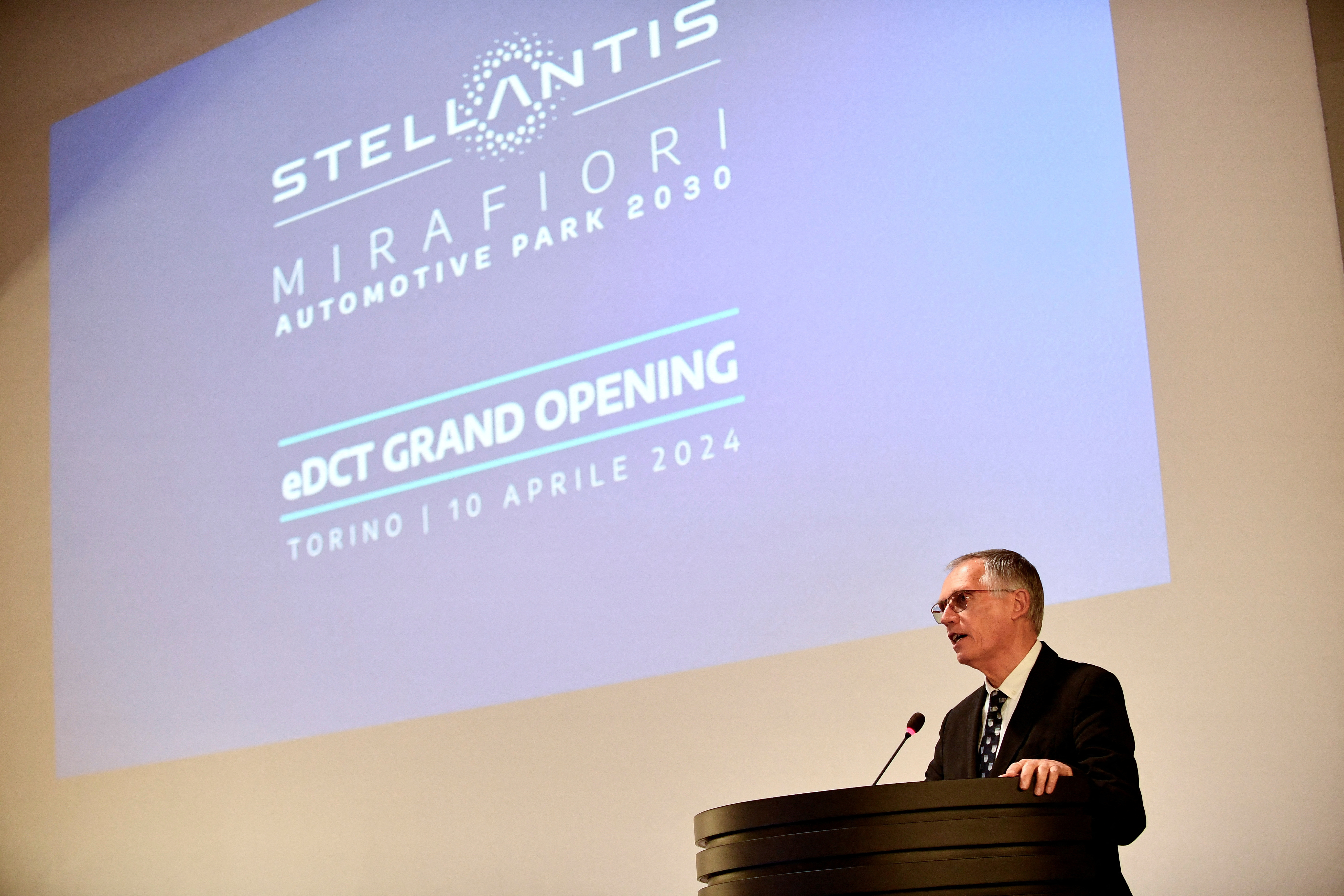Stellantis CEO Tavares inaugurates new electrified transmission facility in Italy