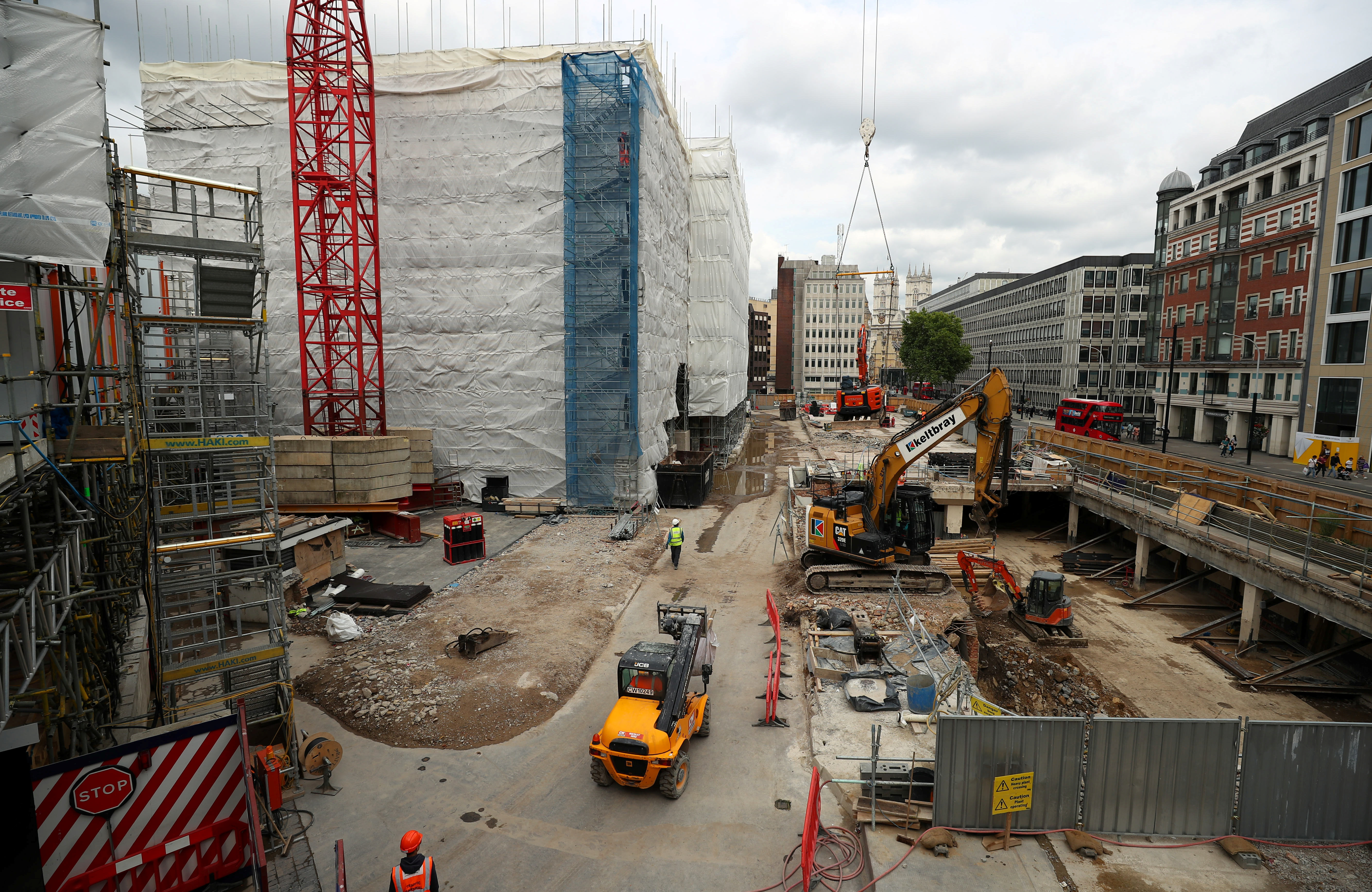 A general view of the Broadway development site in central London