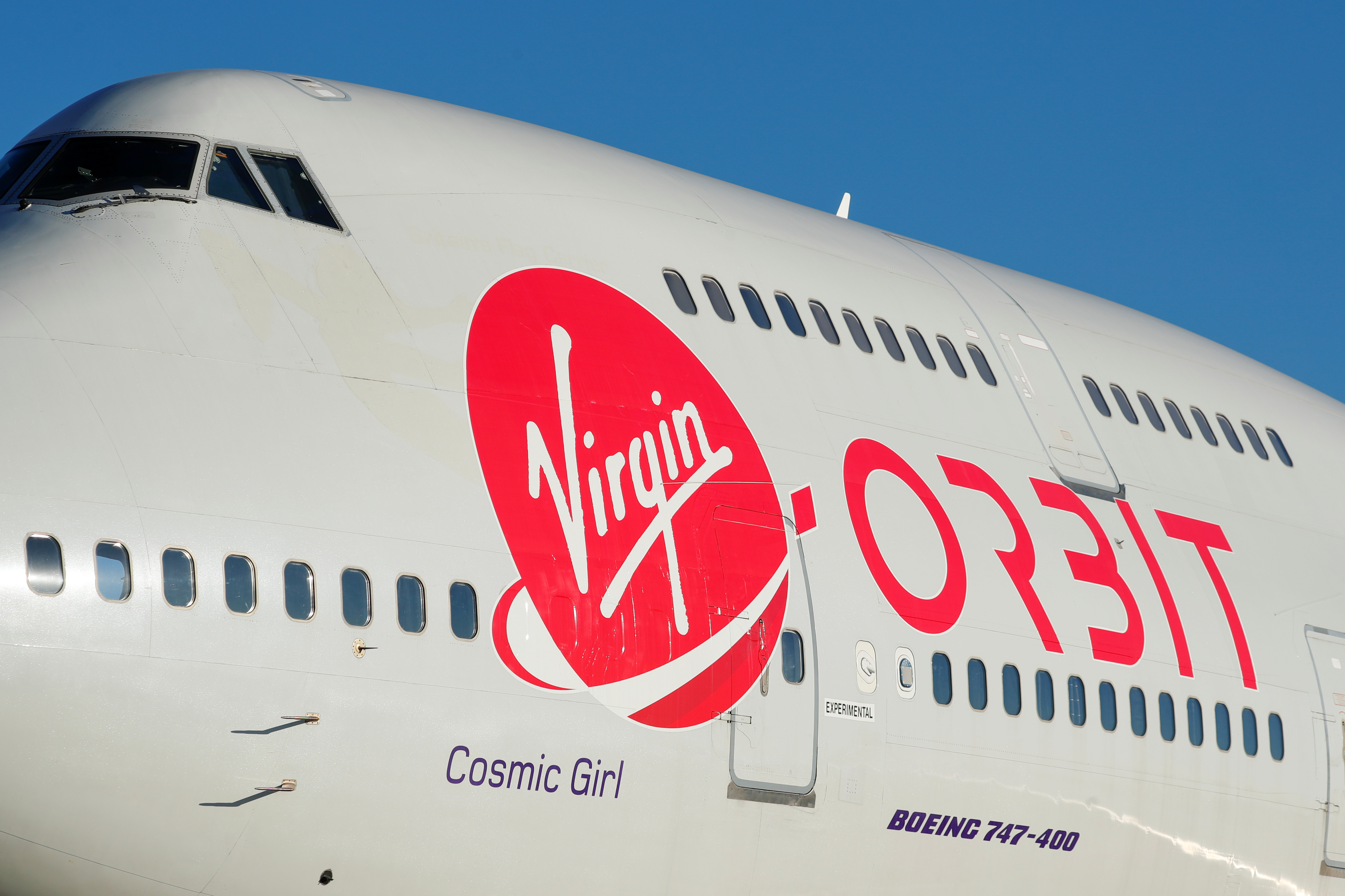 Richard Branson's Virgin Orbit,  prior to its takeoff on a key drop test of its high-altitude launch system for satellites from Mojave, California