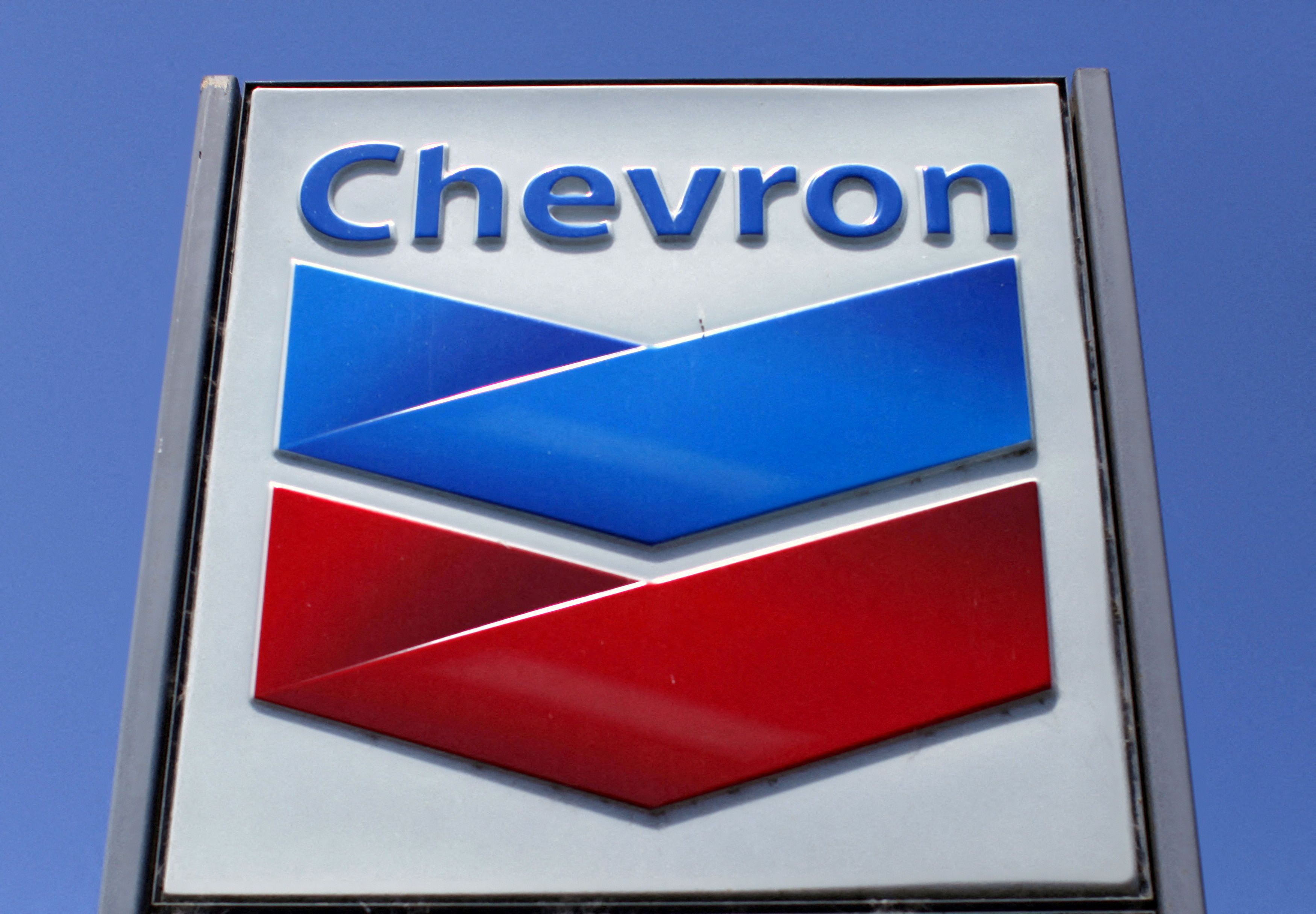 Chevron gas station sign in Del Mar, California