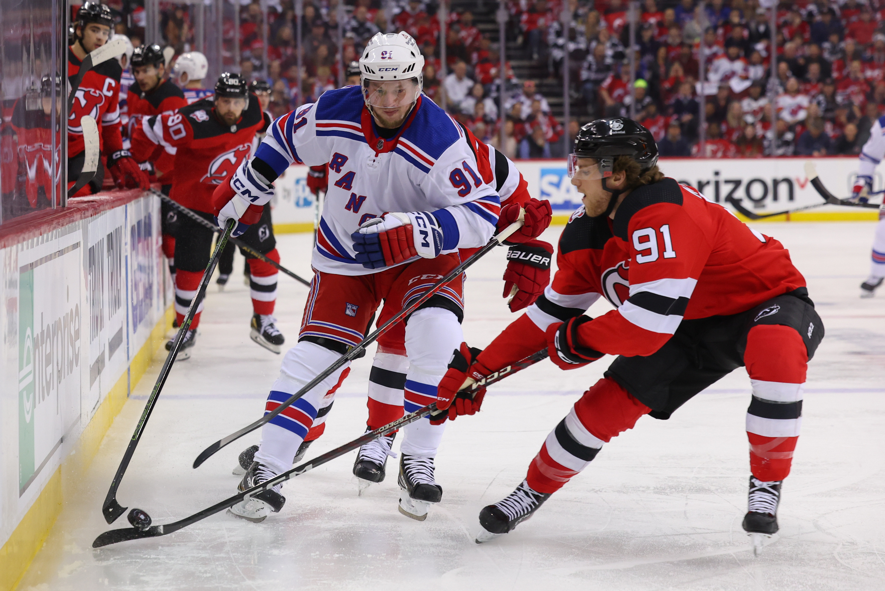 Rangers jump on Devils, easily take Game 1 | Reuters