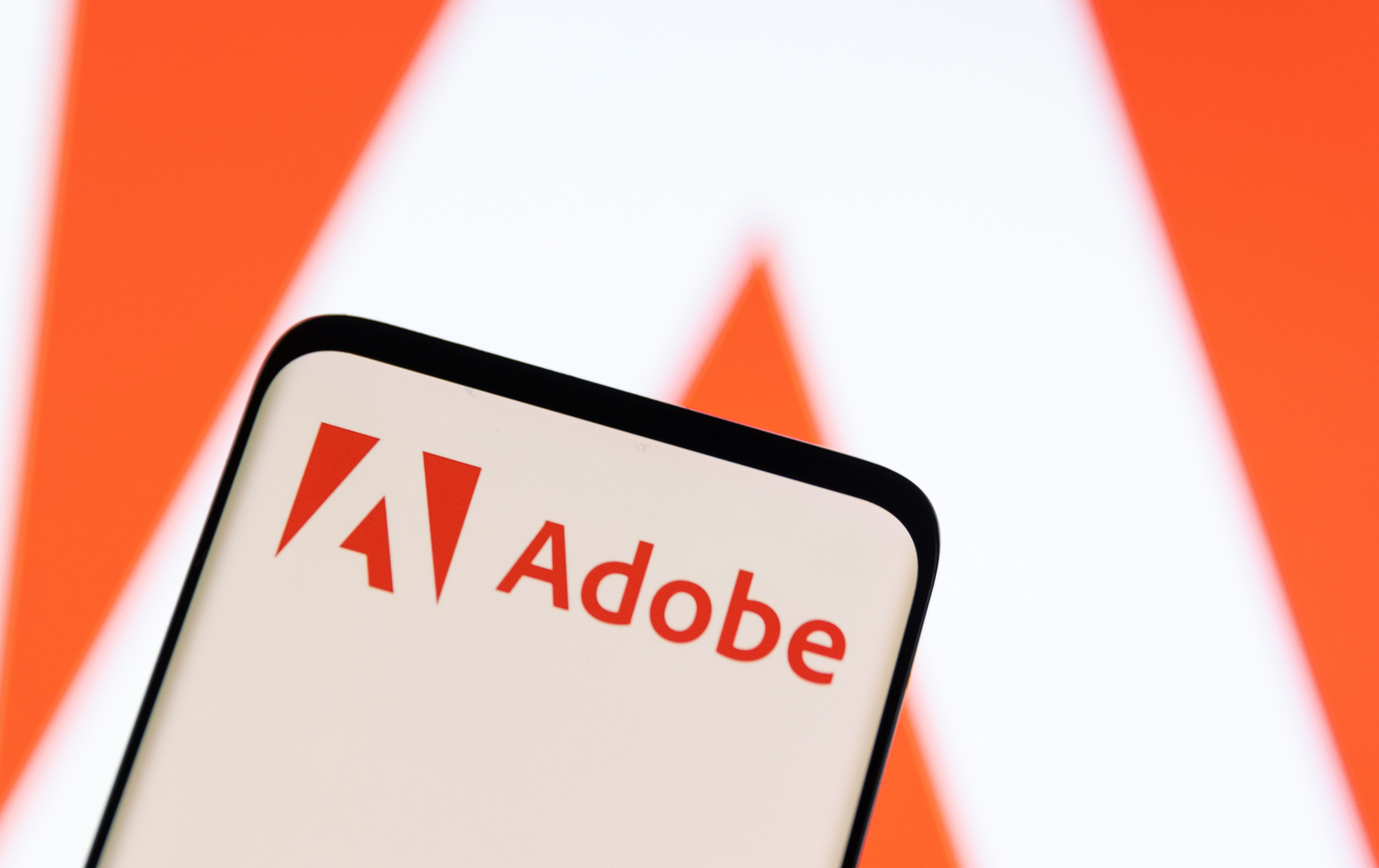 Illustration shows Adobe logo