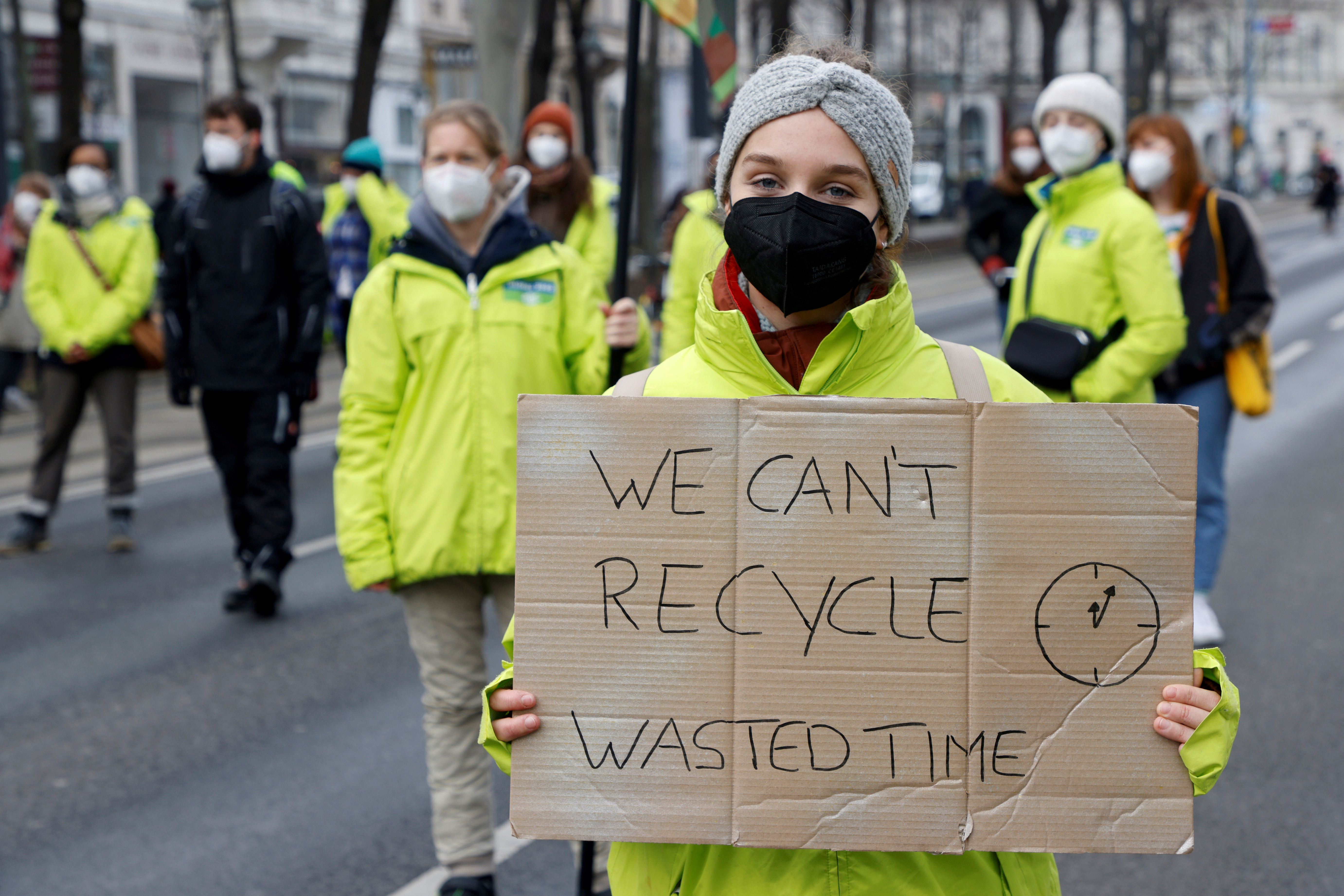 Fridays for Future activists protest in Vienna as part of 