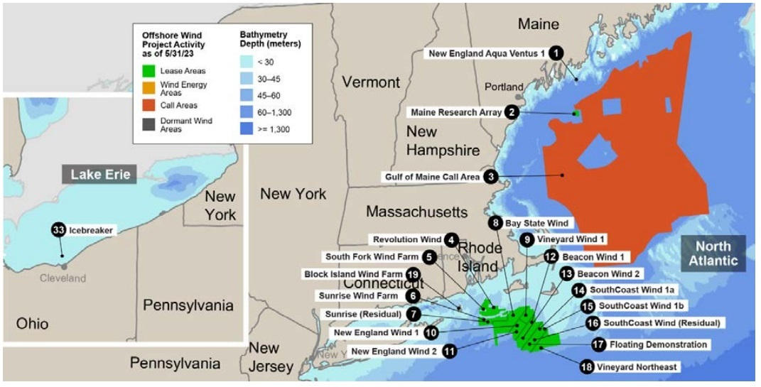 California's floating wind lead threatened by fast-rising Maine