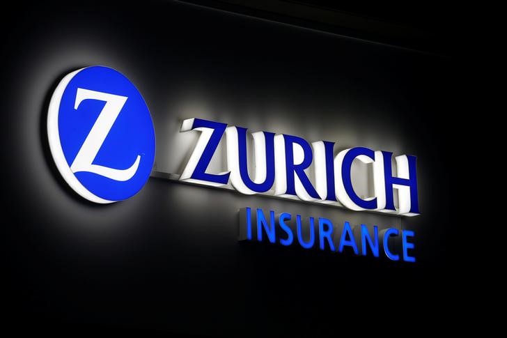 Logo of Zurich Insurance is seen in Davos