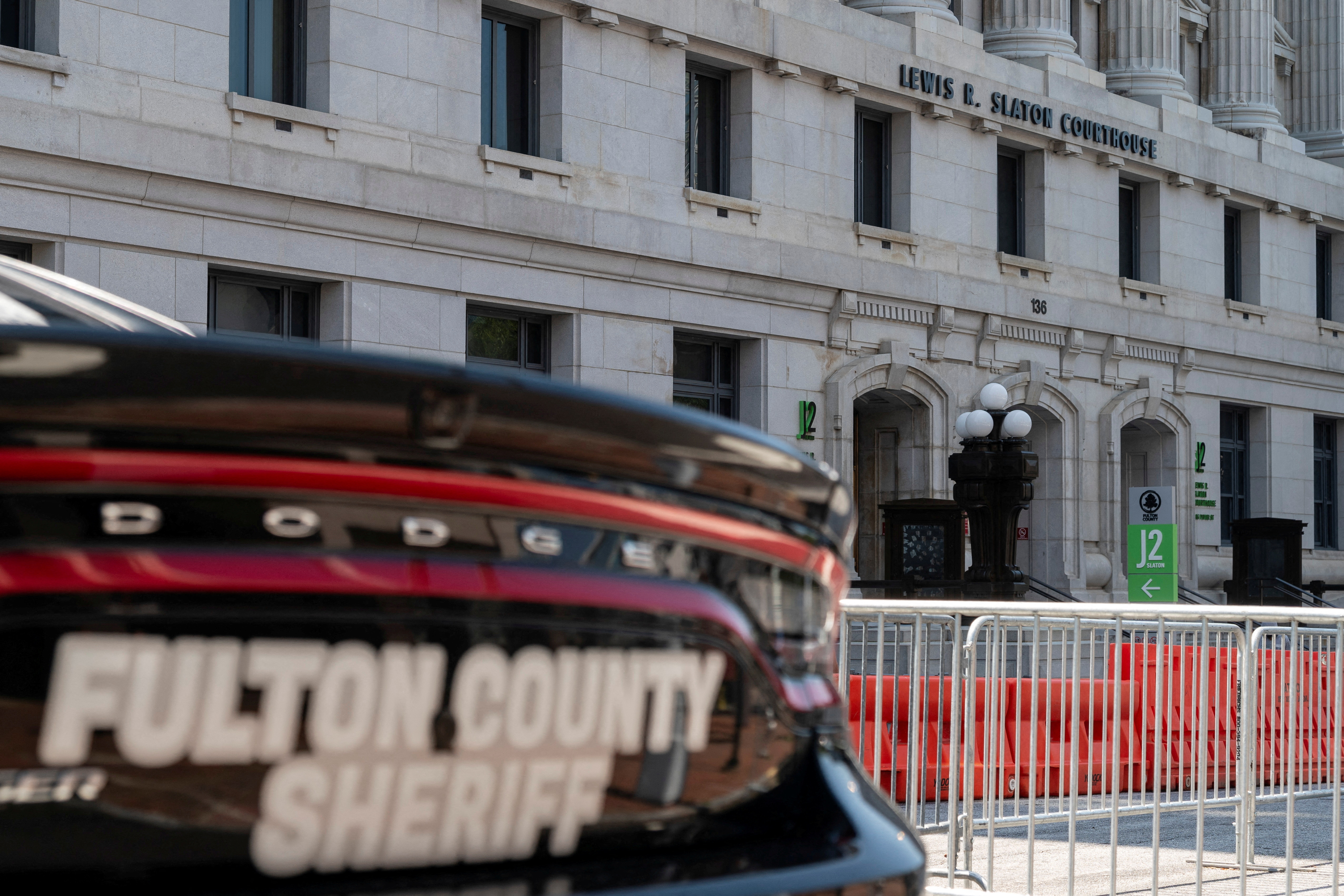 Fulton County Sheriff orders roads to be closed as officials tighten security around the courthouse