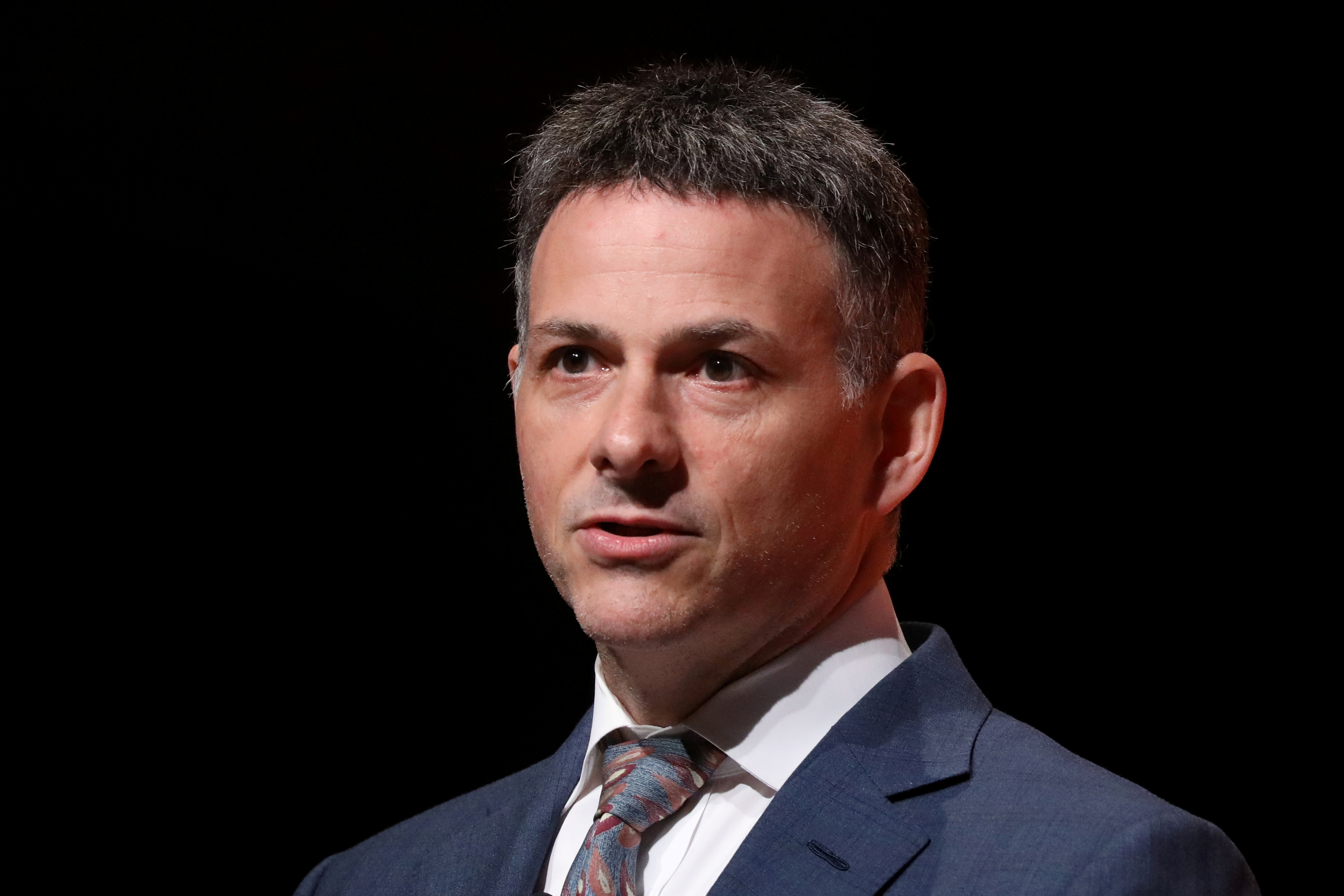 Greenlight Capital's Einhorn speaks at a conference