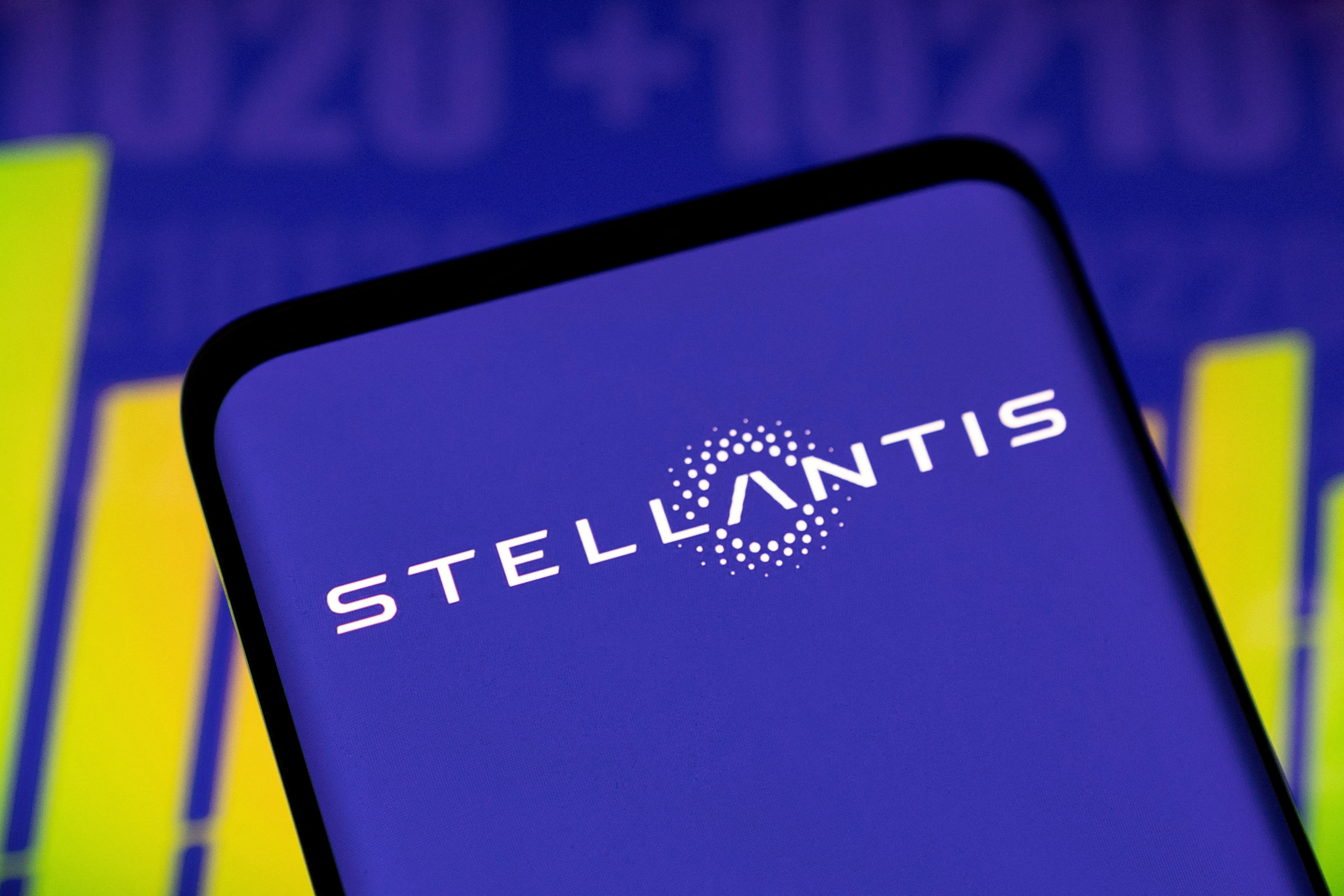 Illustration shows Stellantis logo