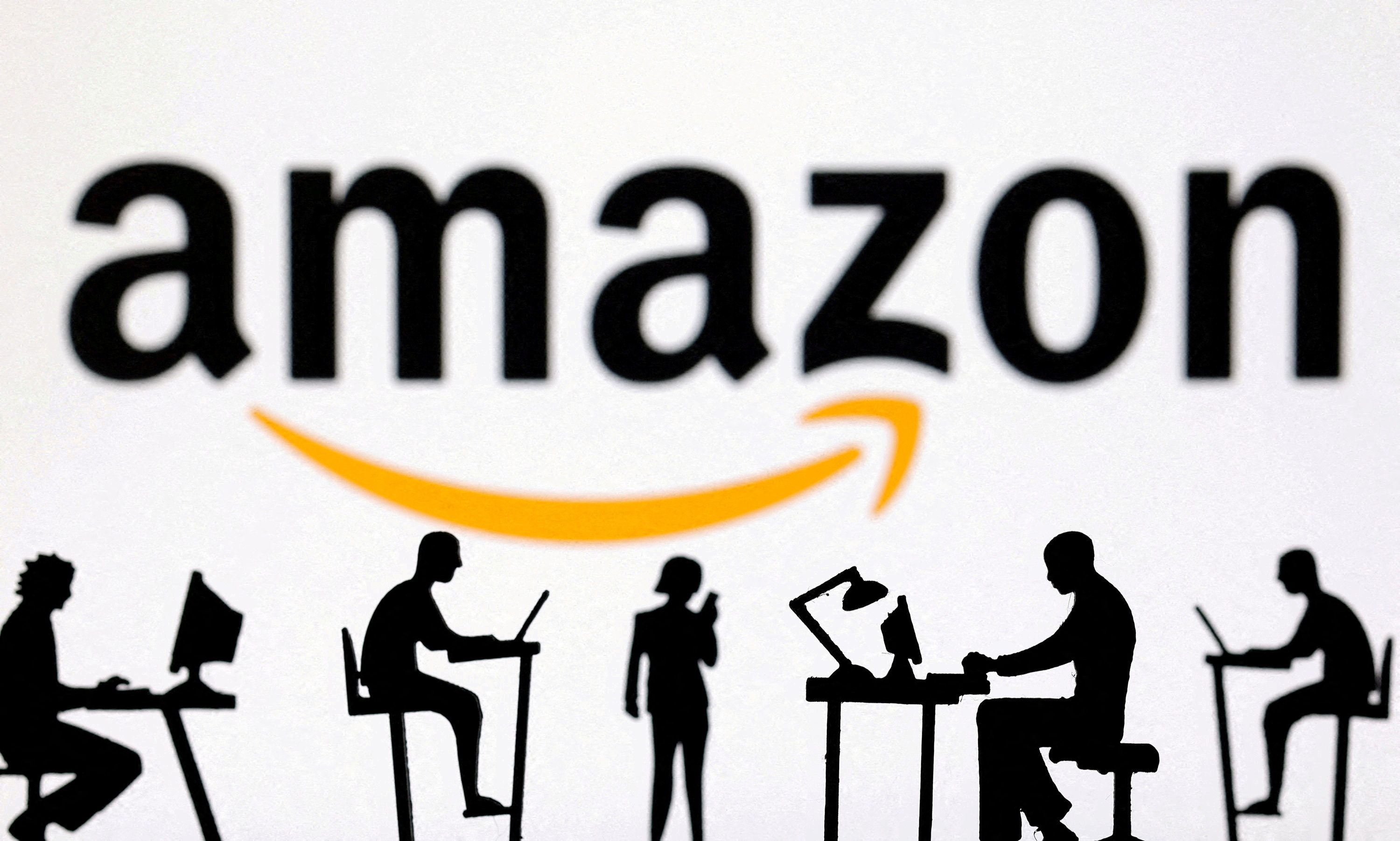 Illustration shows Amazon logo